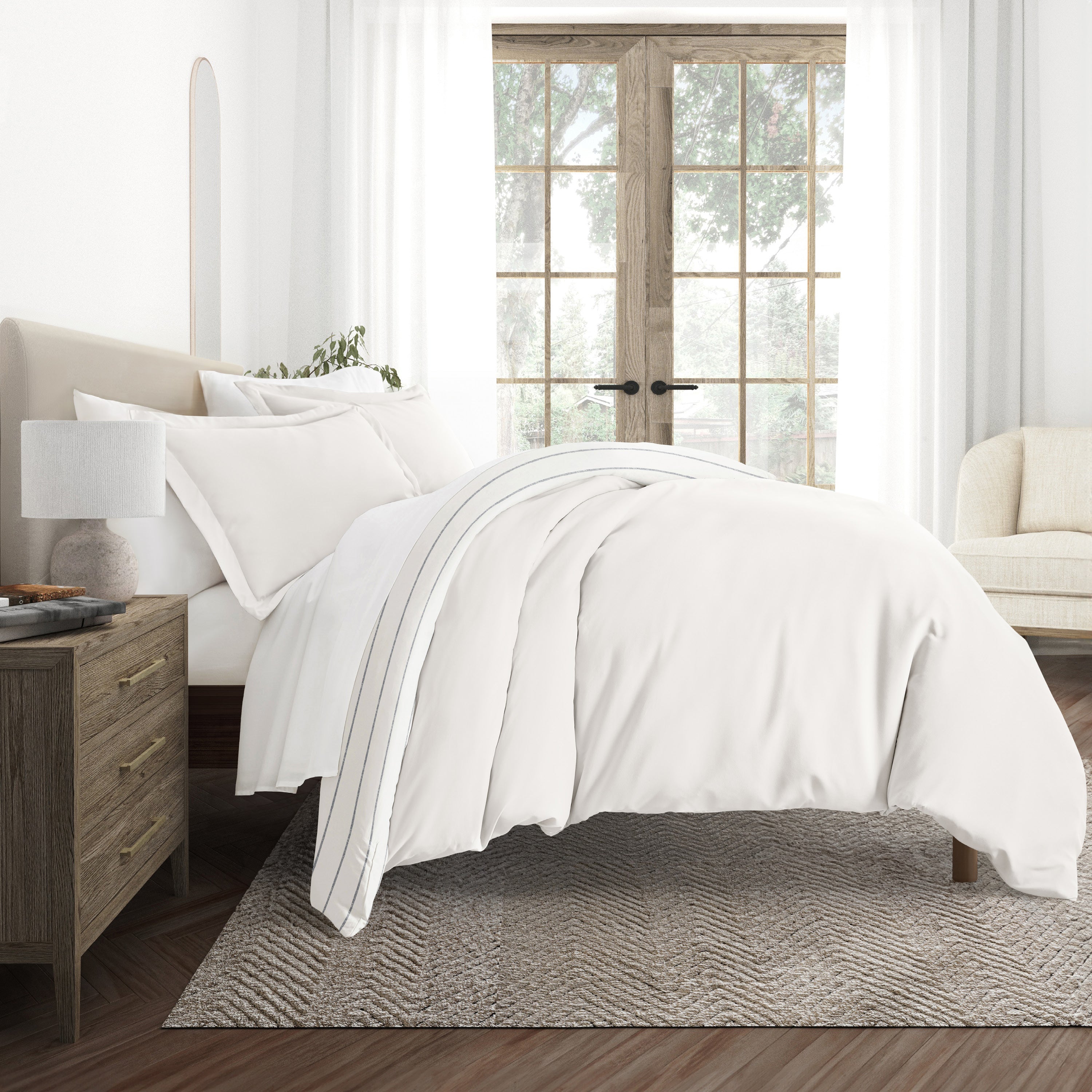 iEnjoy Home Harbor Stripe Duvet Cover - Thumbnail 4