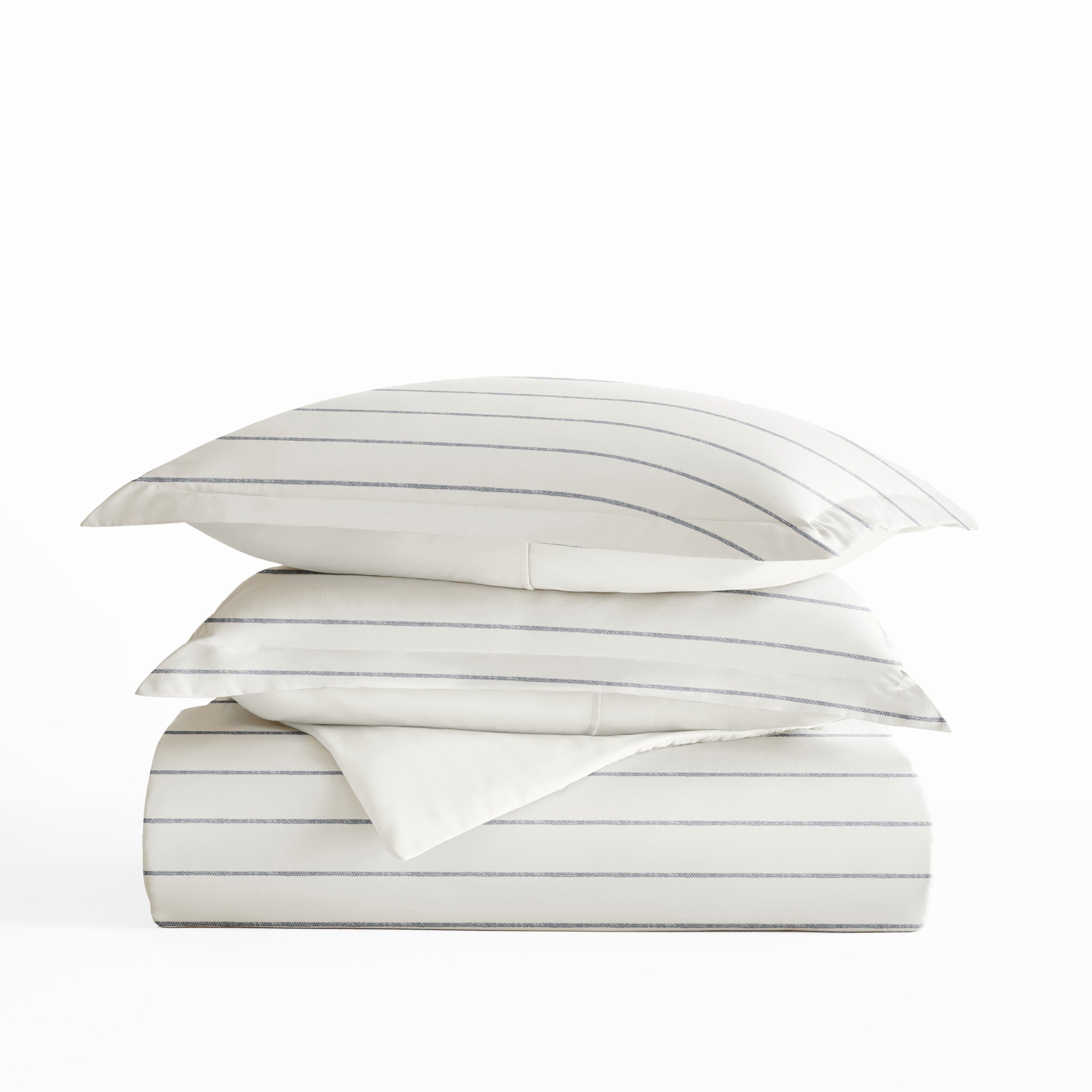 Harbor Stripe Patterned Reversible Duvet Cover Set - Thumbnail 2