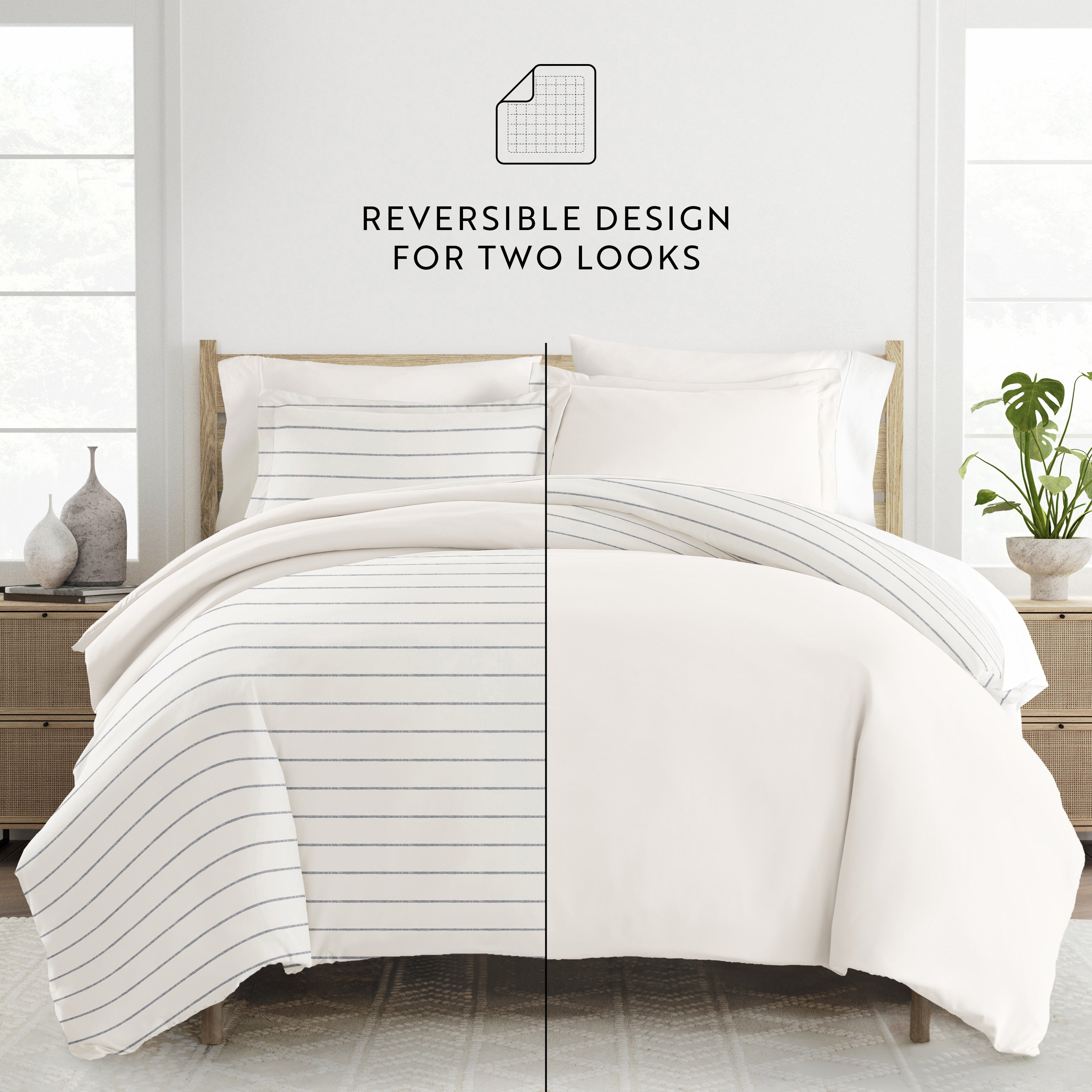 iEnjoy Home Harbor Stripe Duvet Cover - Thumbnail 3