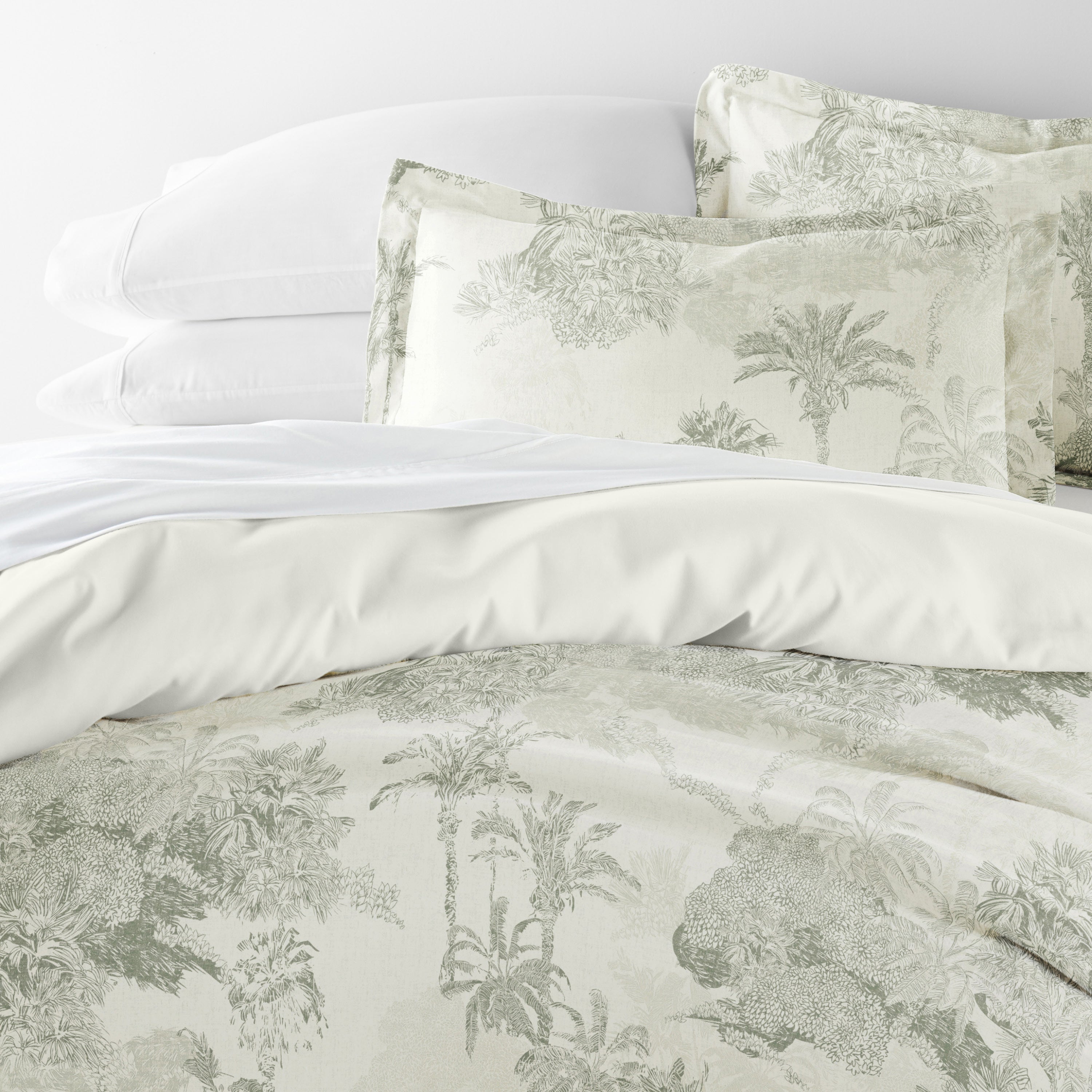 Paradise Toile Patterned Reversible Duvet Cover Set