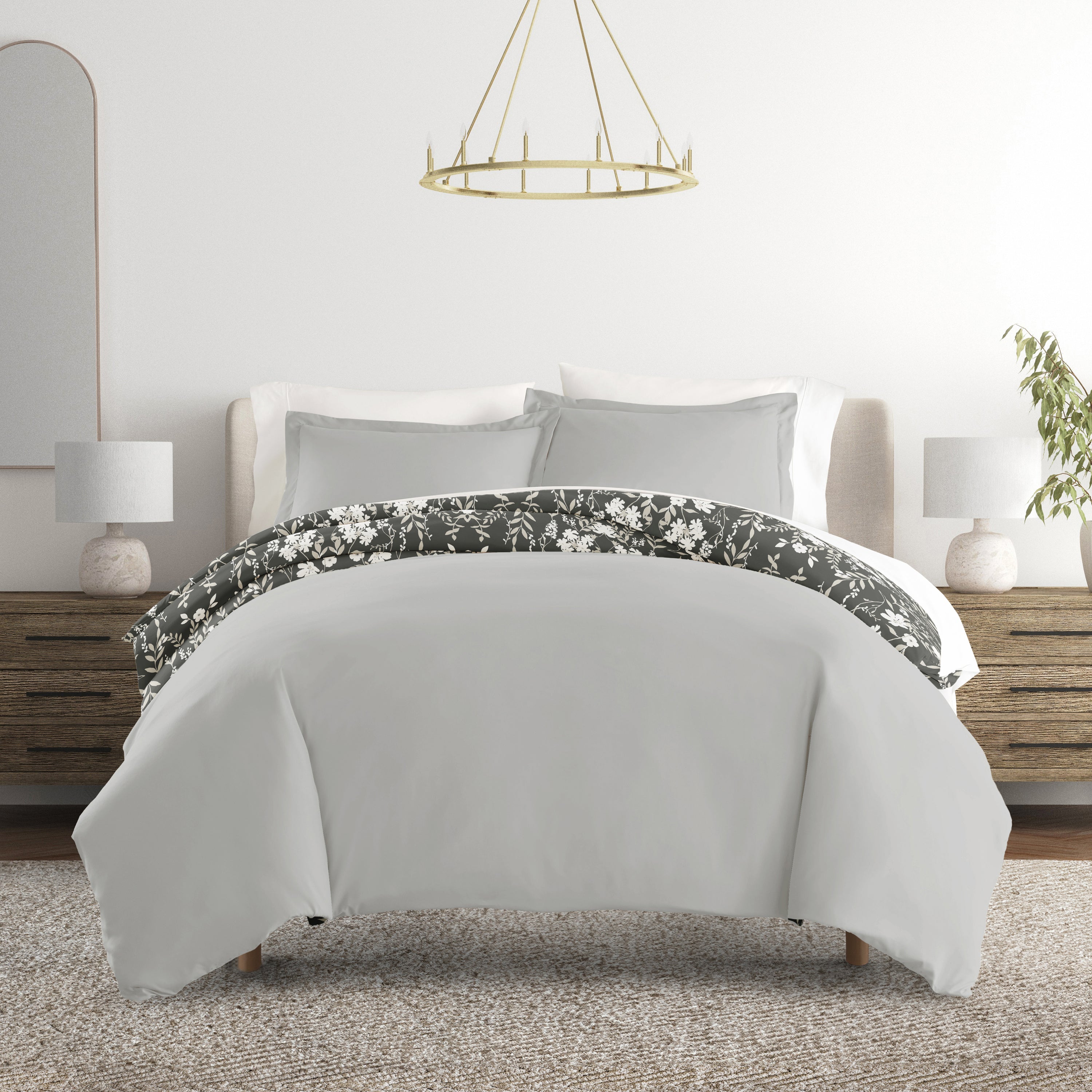 Secret Garden Patterned Reversible Duvet Cover Set
