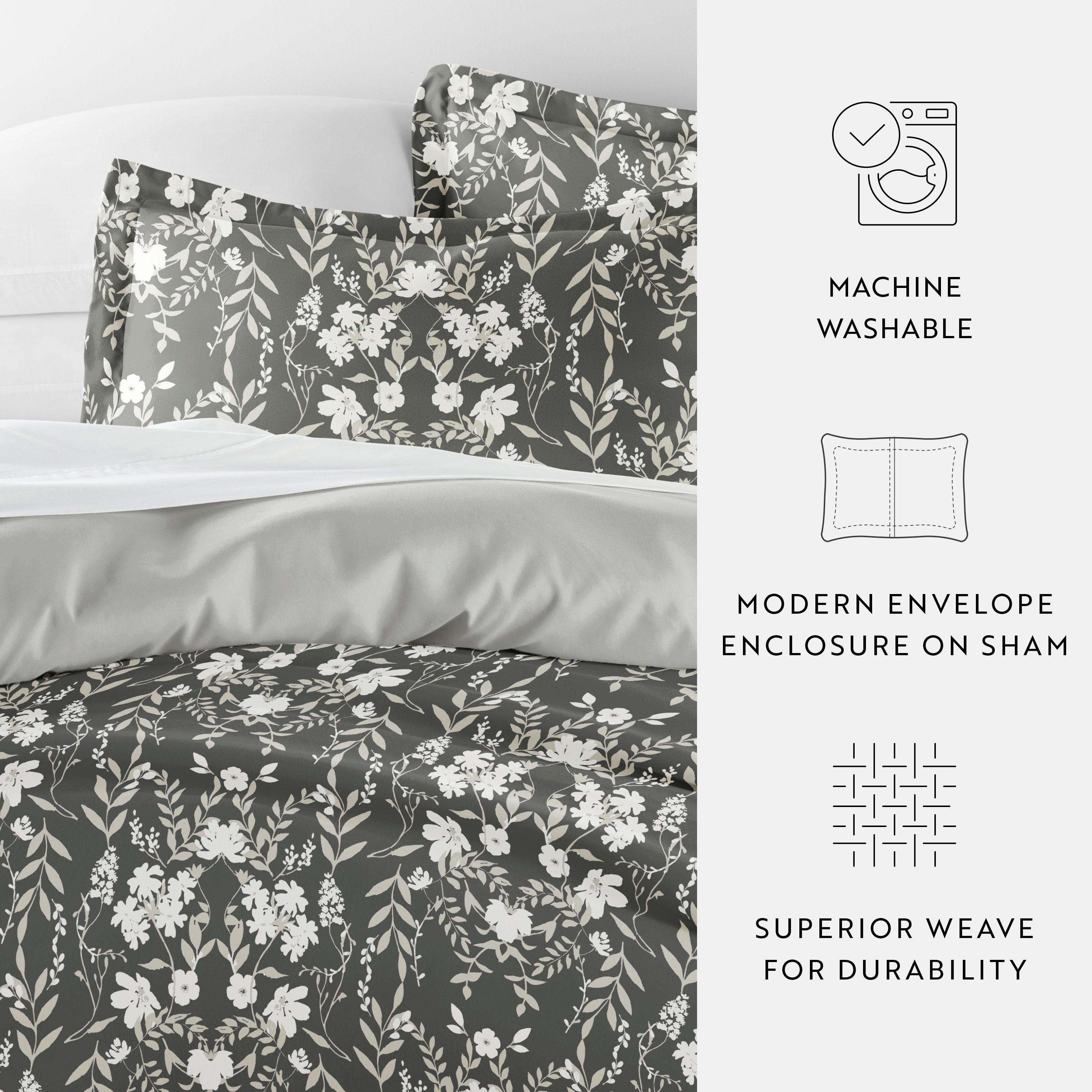 Secret Garden Patterned Reversible Duvet Cover Set