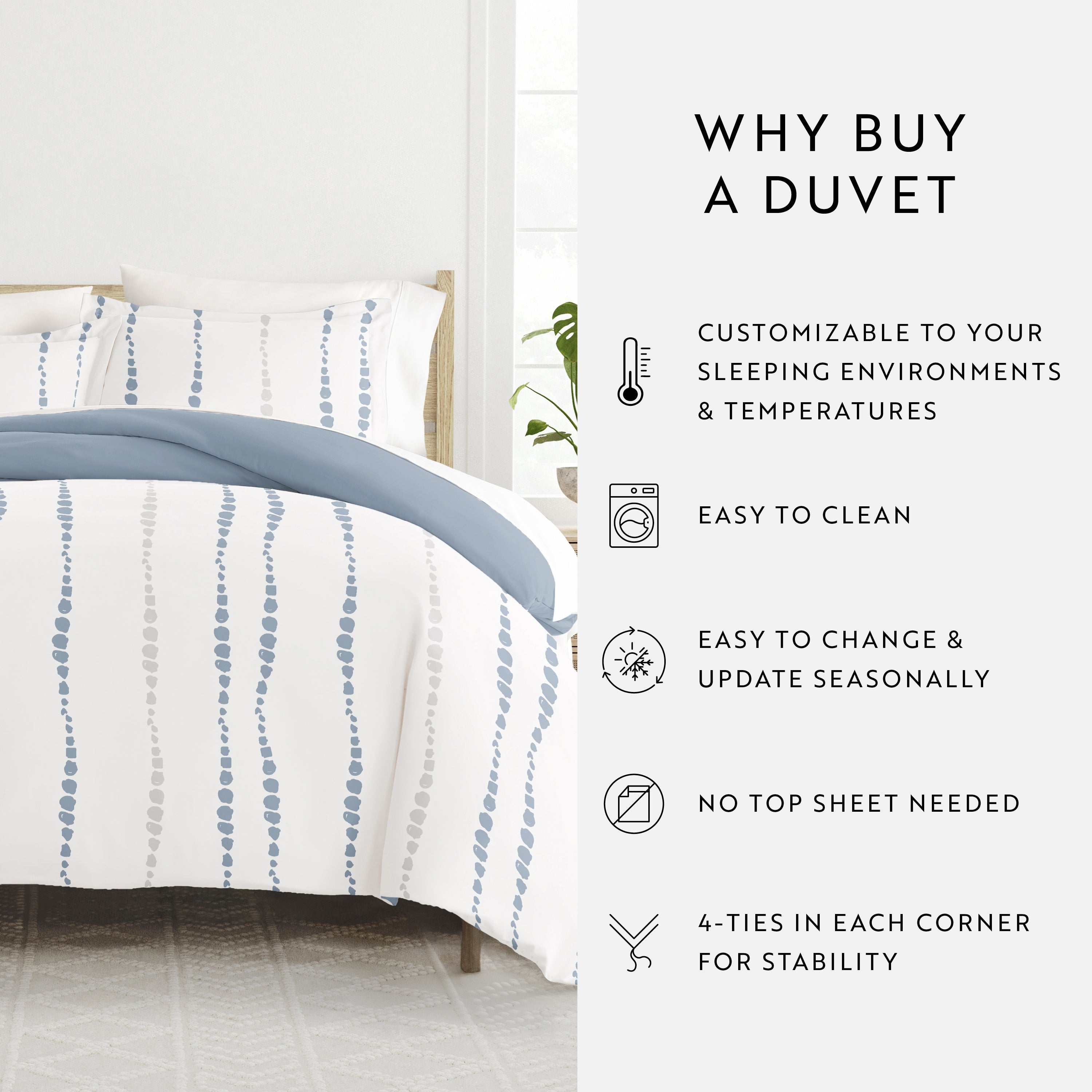 Urban Vibe Patterned Reversible Duvet Cover Set