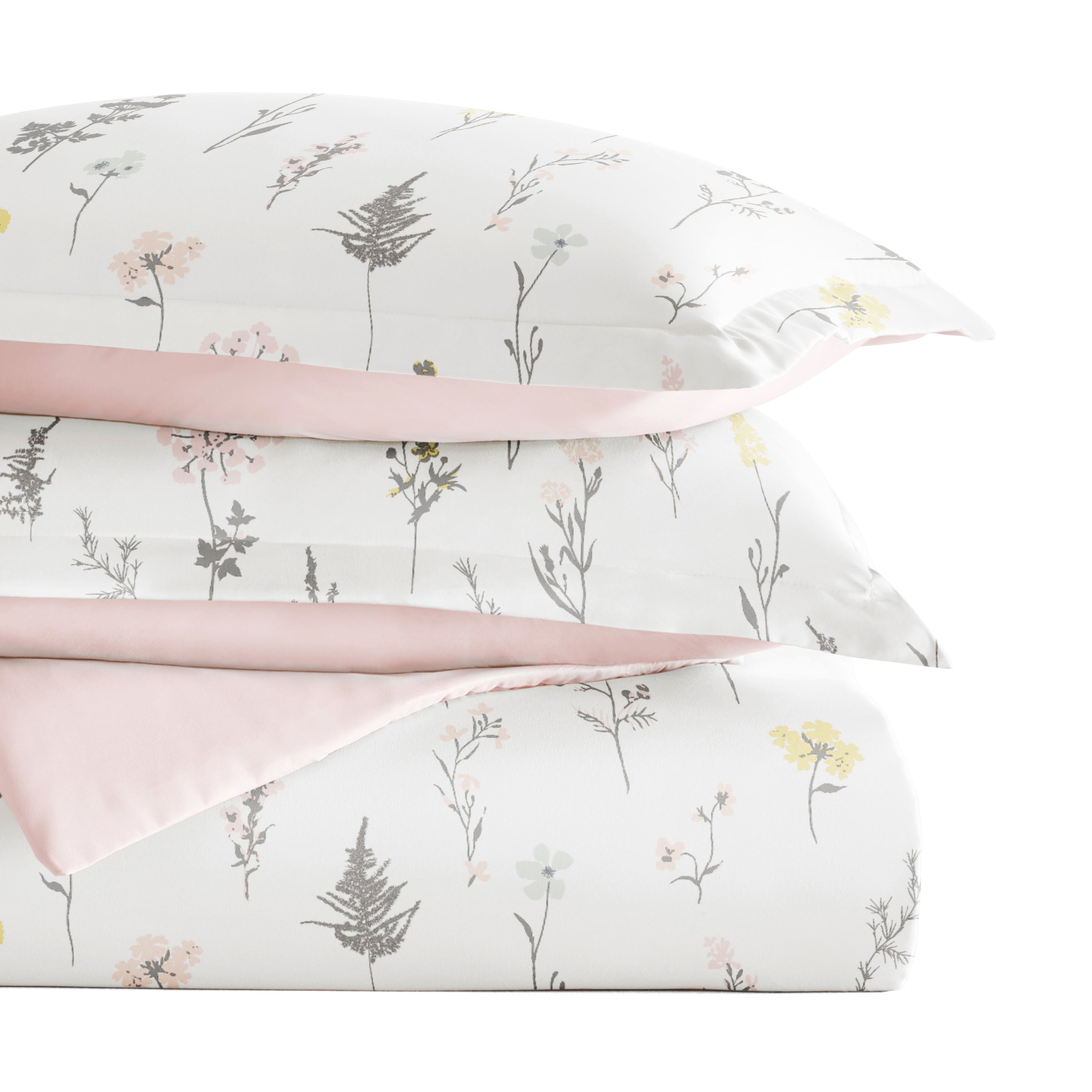 Wildflower Patterned Reversible Duvet Cover Set
