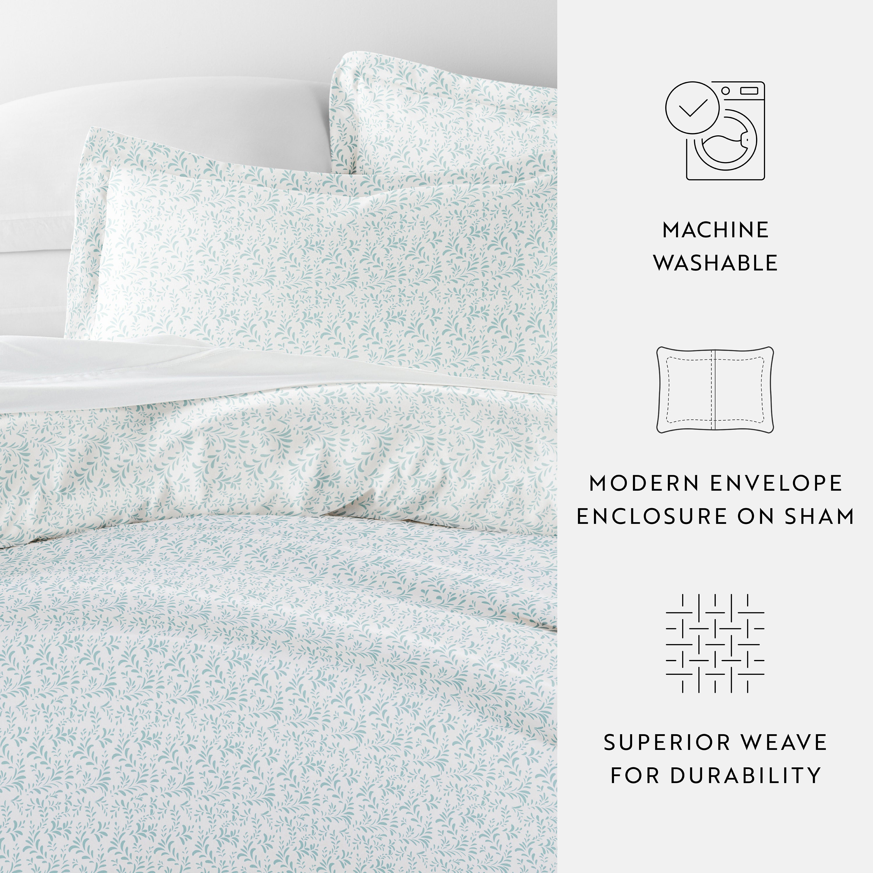 Burst of Vines Patterned Duvet Cover Set