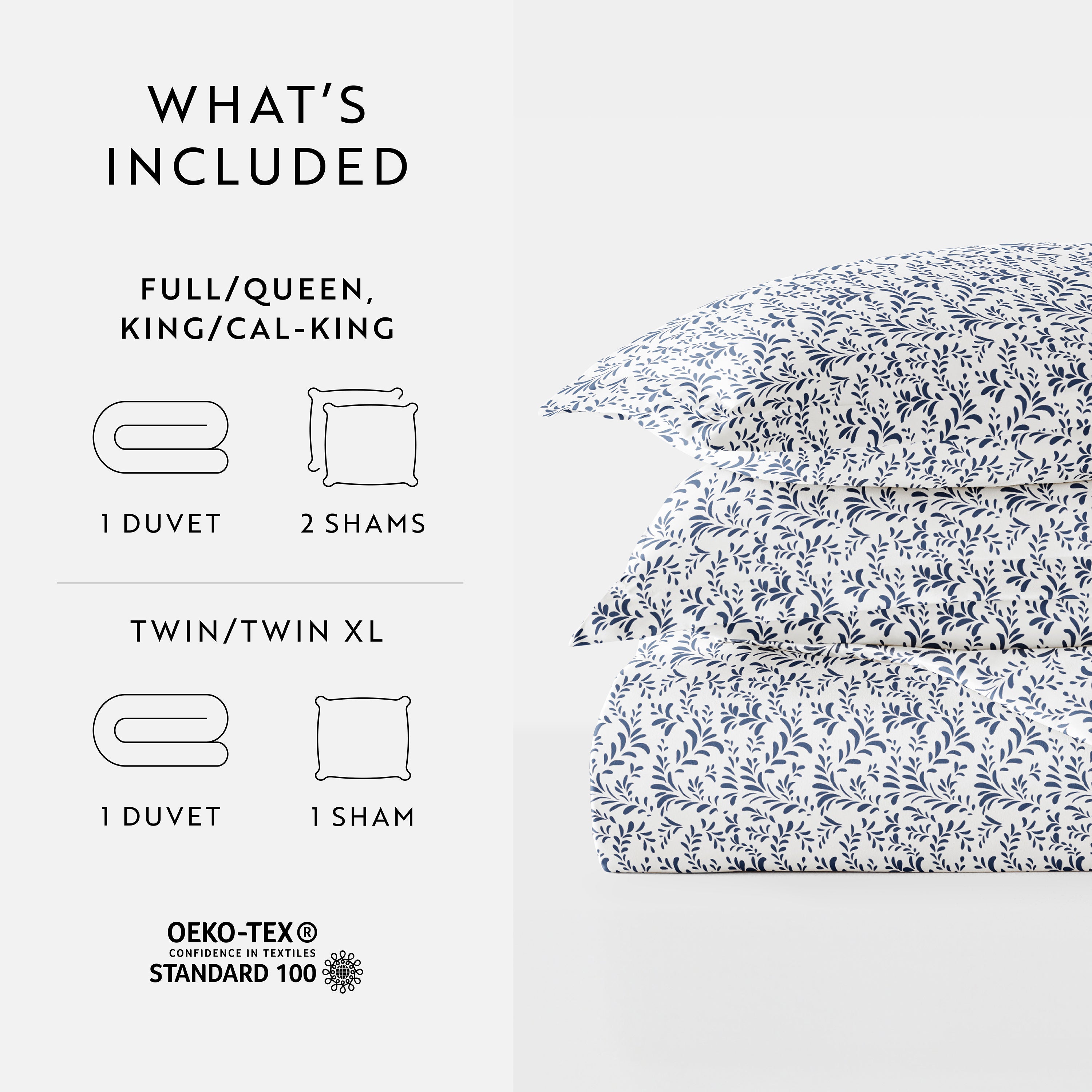 Burst of Vines Patterned Duvet Cover Set