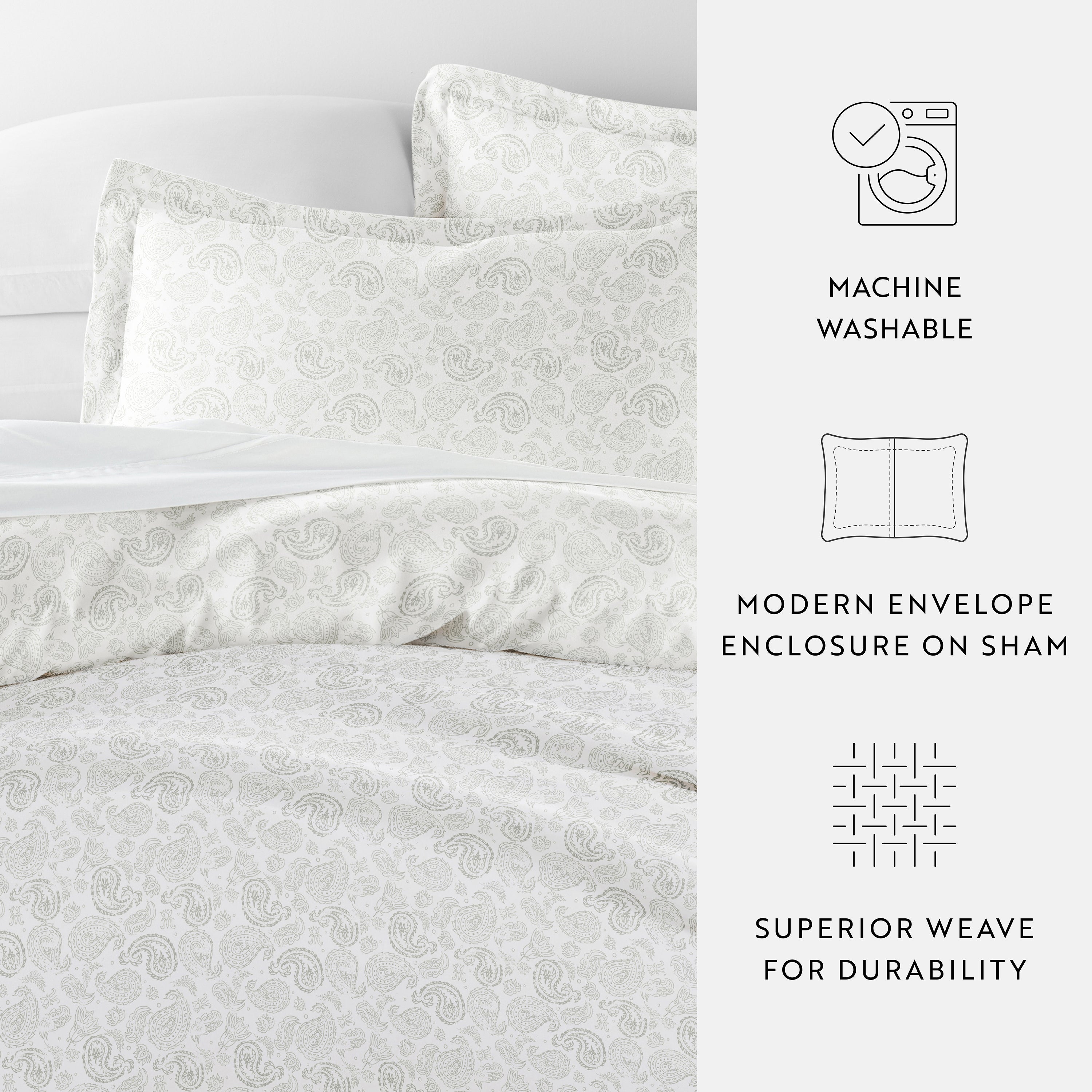Coarse Paisley Patterned Duvet Cover Set