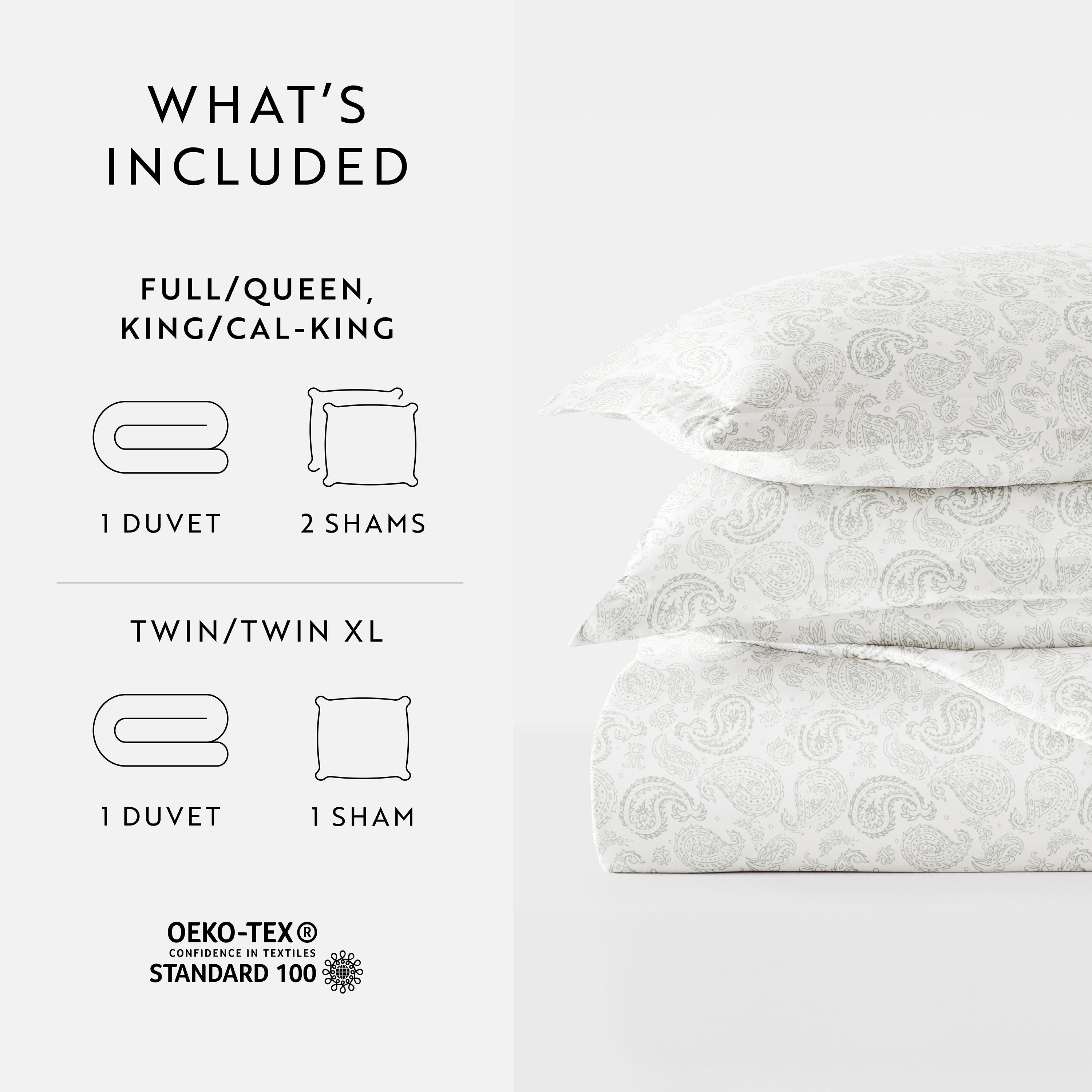 Coarse Paisley Patterned Duvet Cover Set