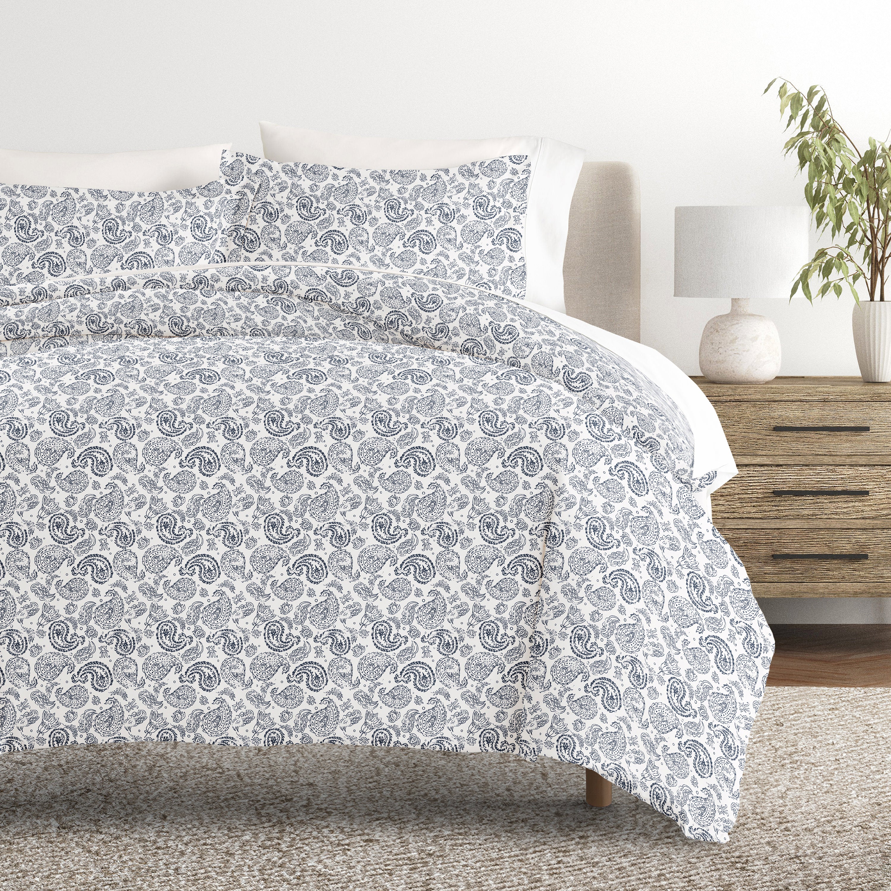 Coarse Paisley Patterned Duvet Cover Set
