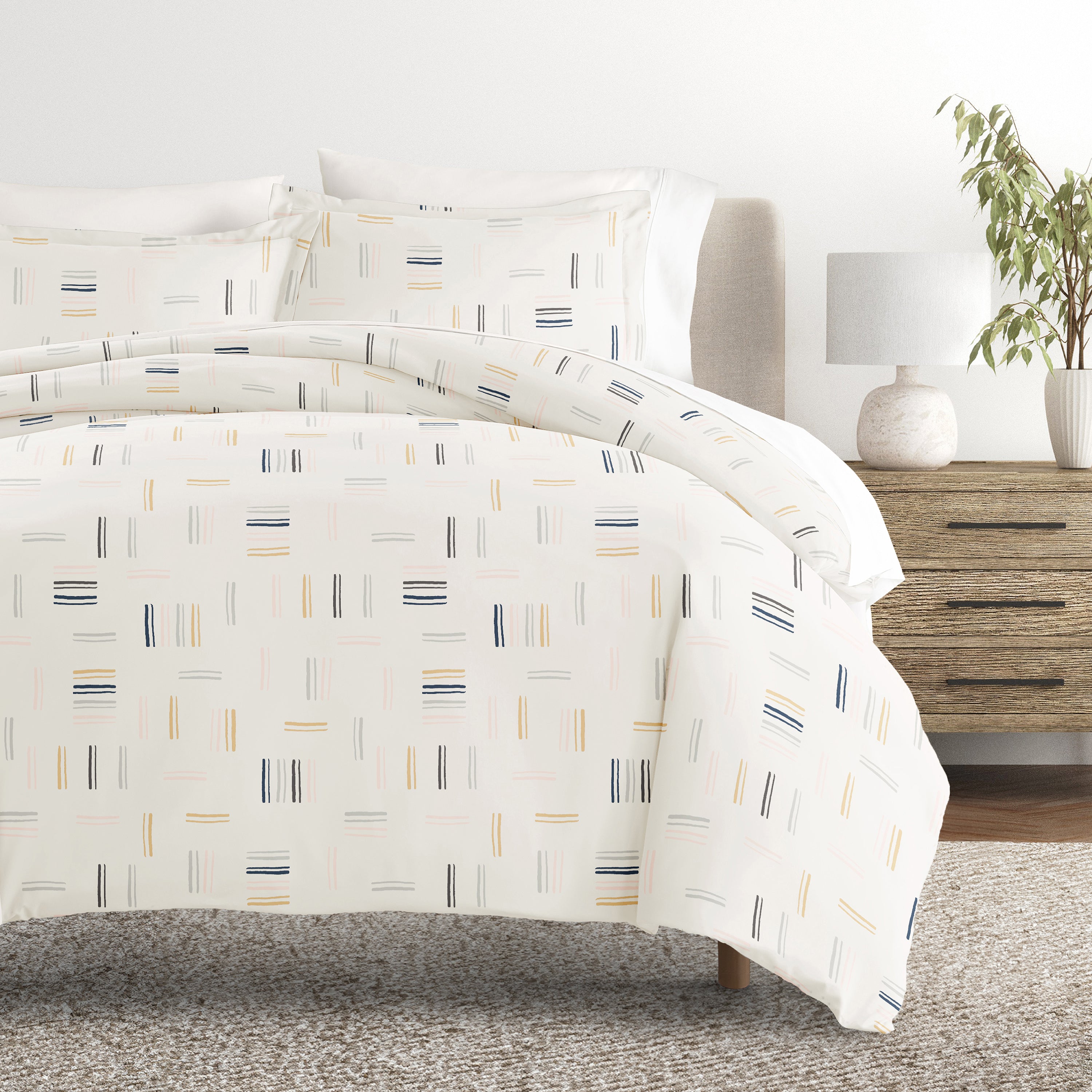 Geo Dash Patterned Duvet Cover Set