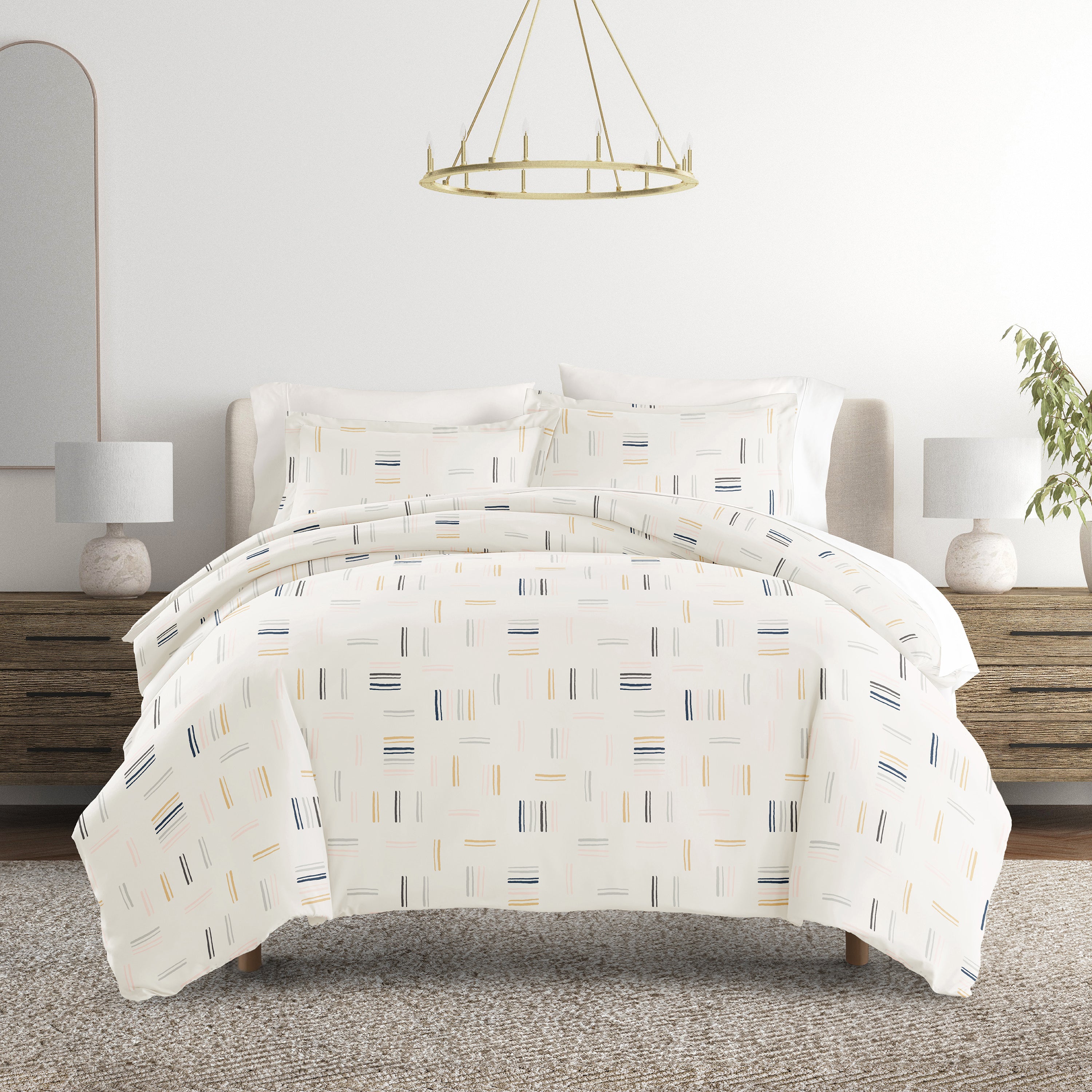 Geo Dash Patterned Duvet Cover Set