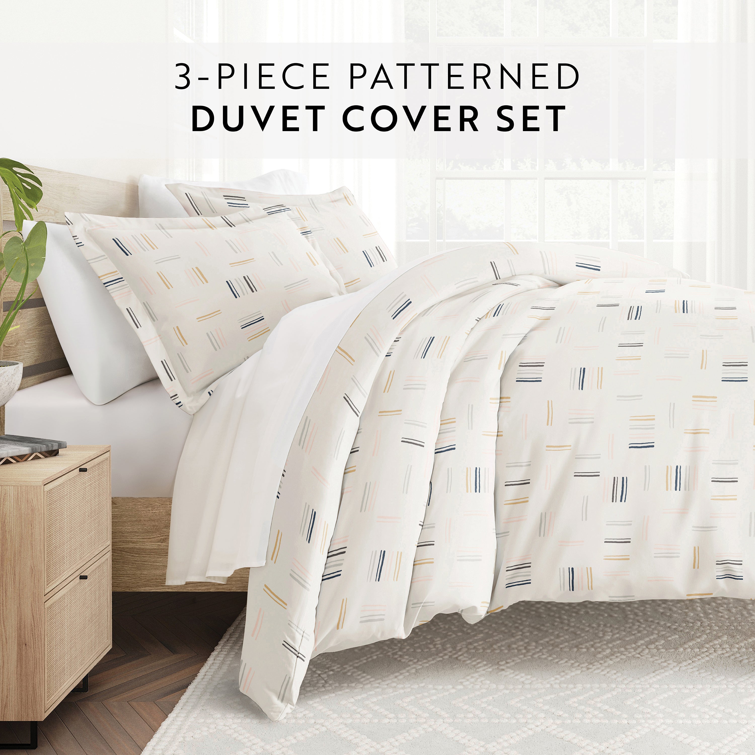 Geo Dash Patterned Duvet Cover Set