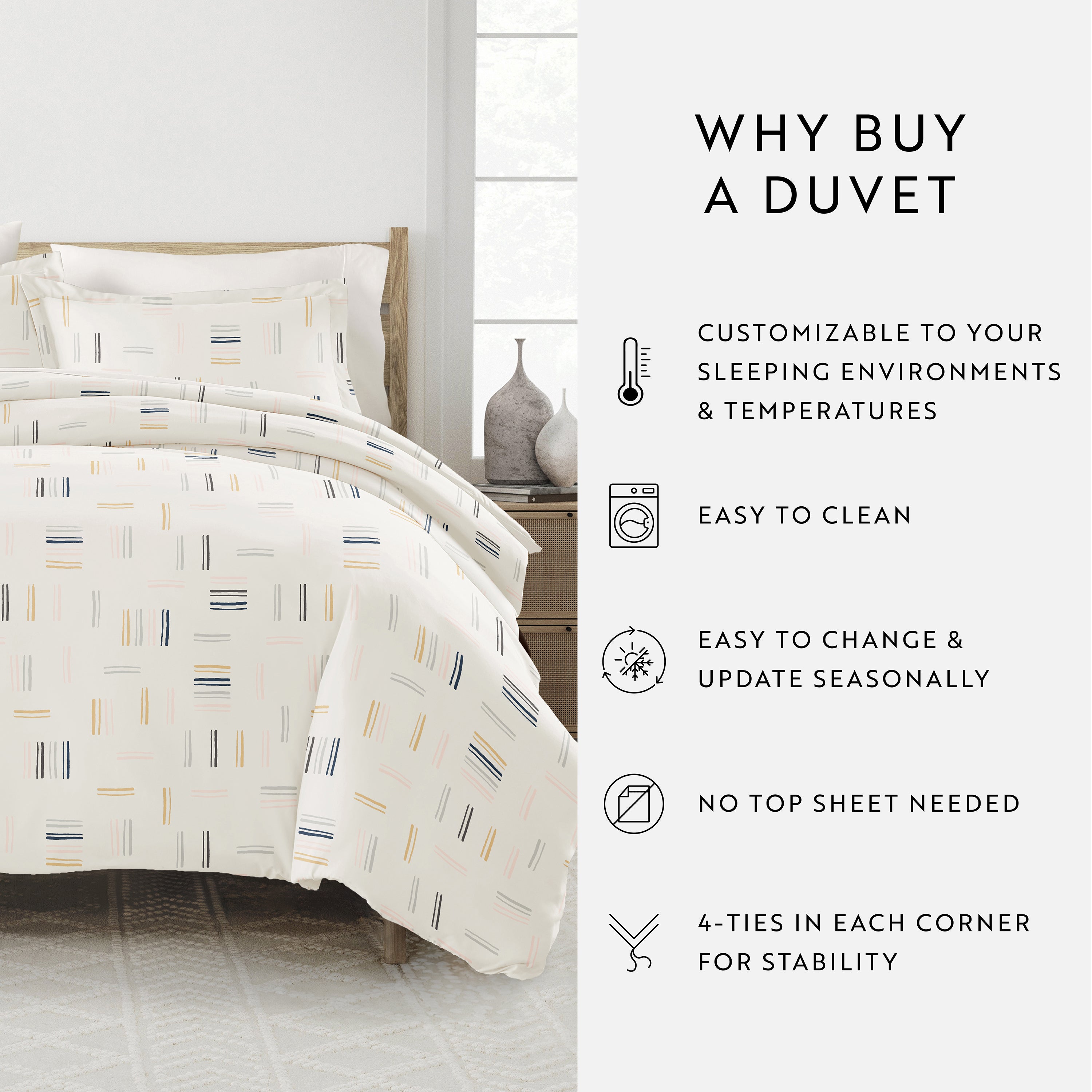 Geo Dash Patterned Duvet Cover Set