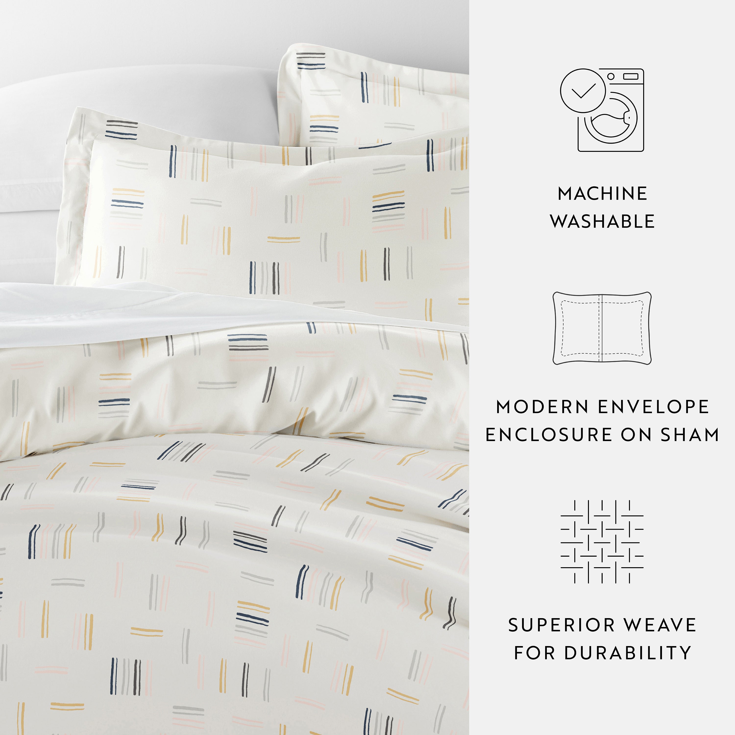 Geo Dash Patterned Duvet Cover Set