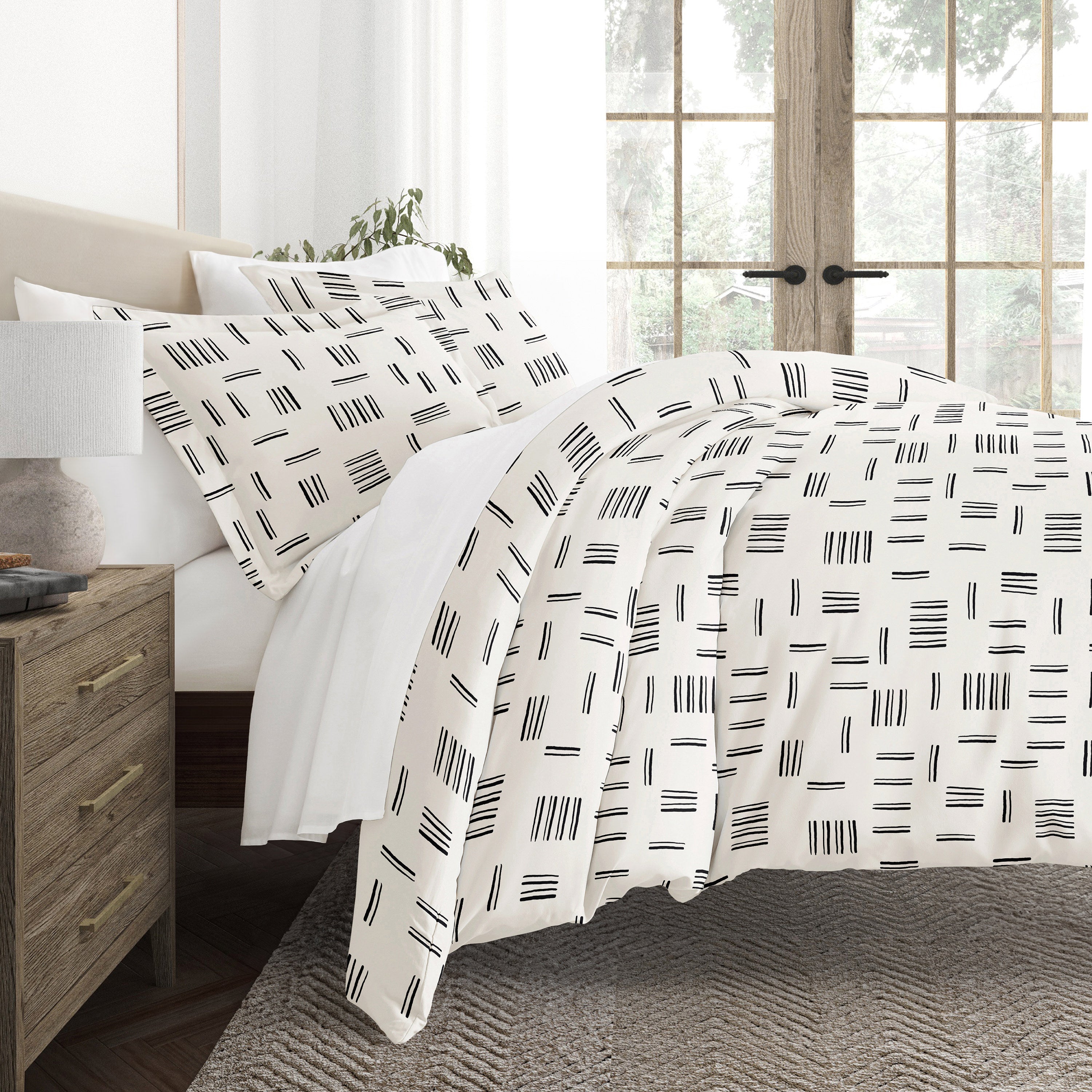 Geo Dash Patterned Duvet Cover Set