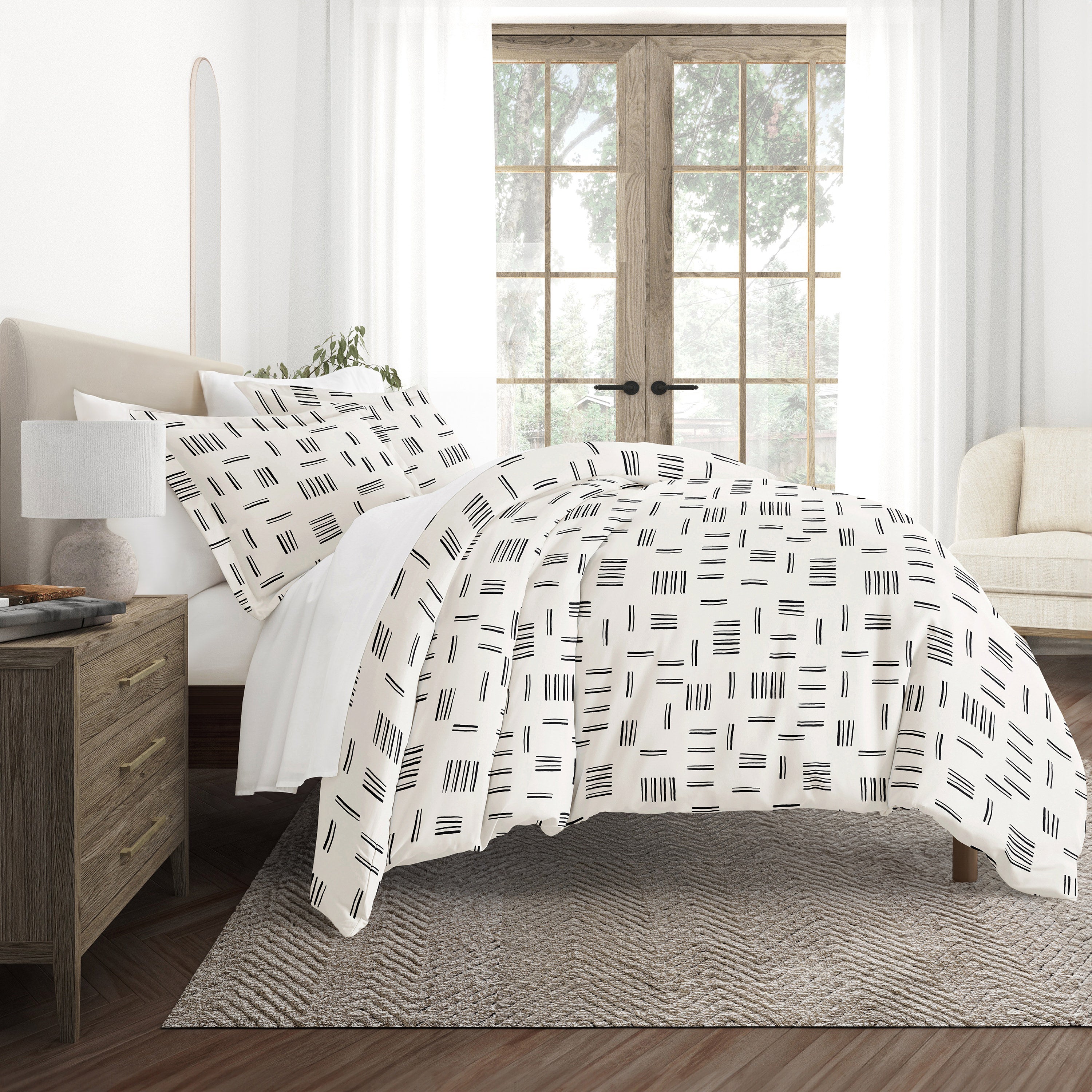 Geo Dash Patterned Duvet Cover Set