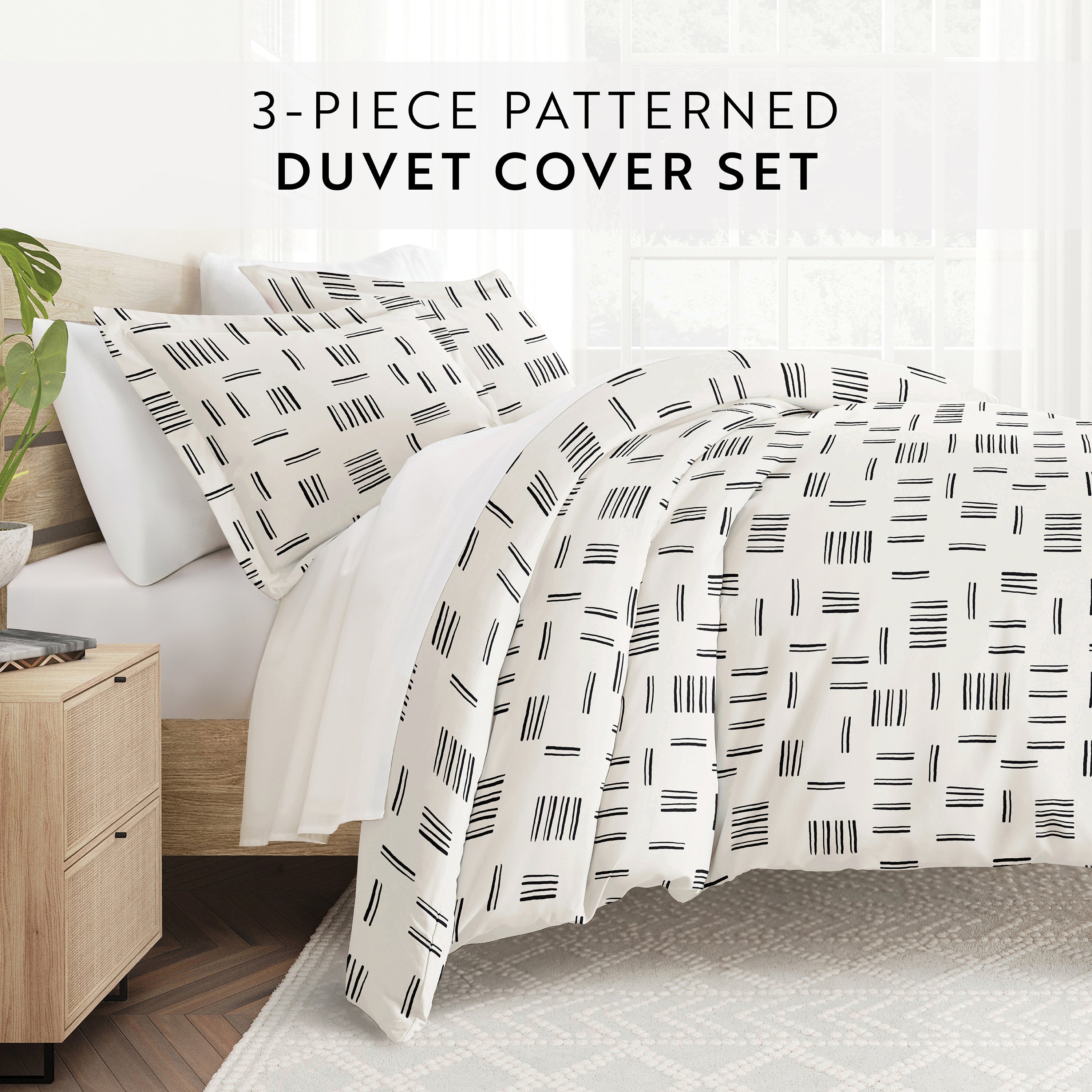 Geo Dash Patterned Duvet Cover Set