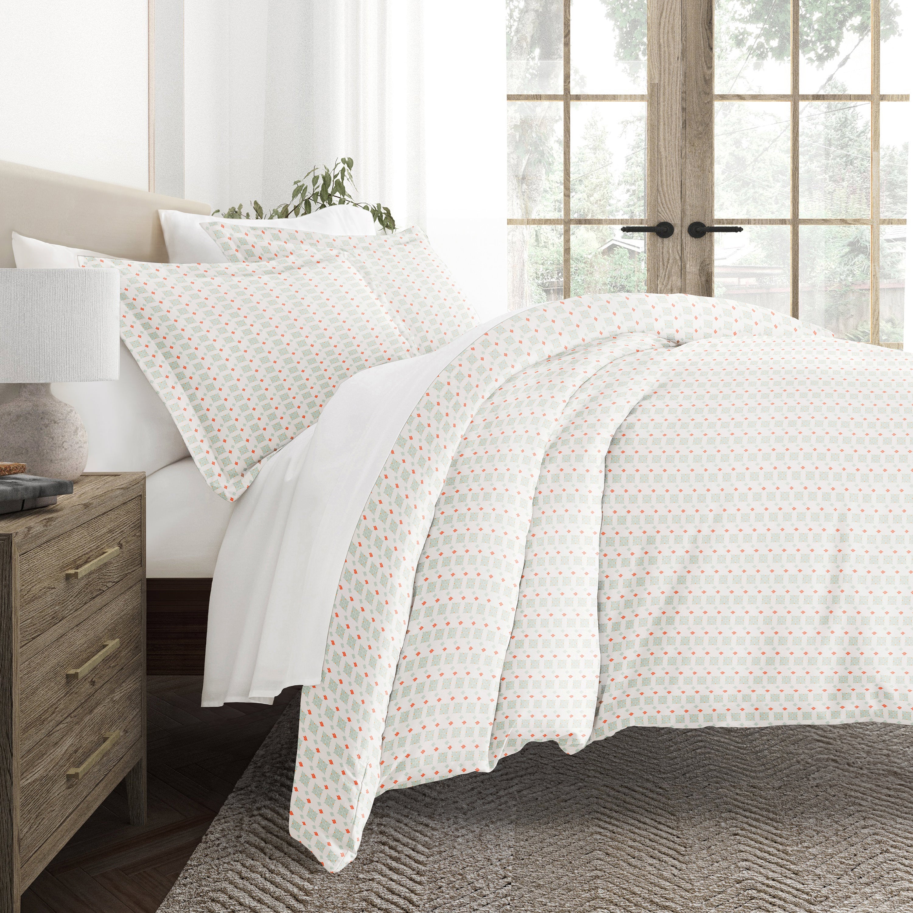 Lights in Blue Patterned Duvet Cover Set
