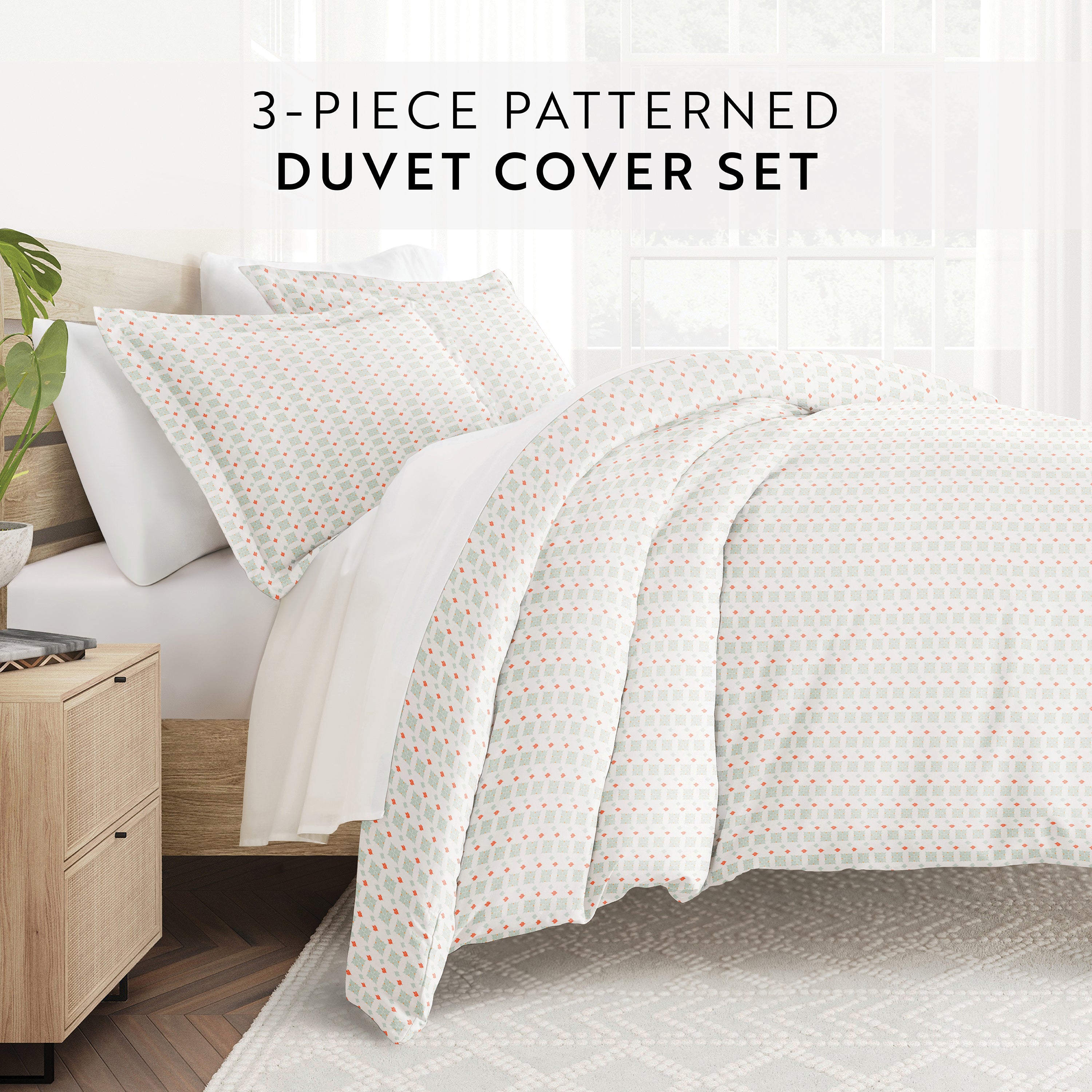 Lights in Blue Patterned Duvet Cover Set