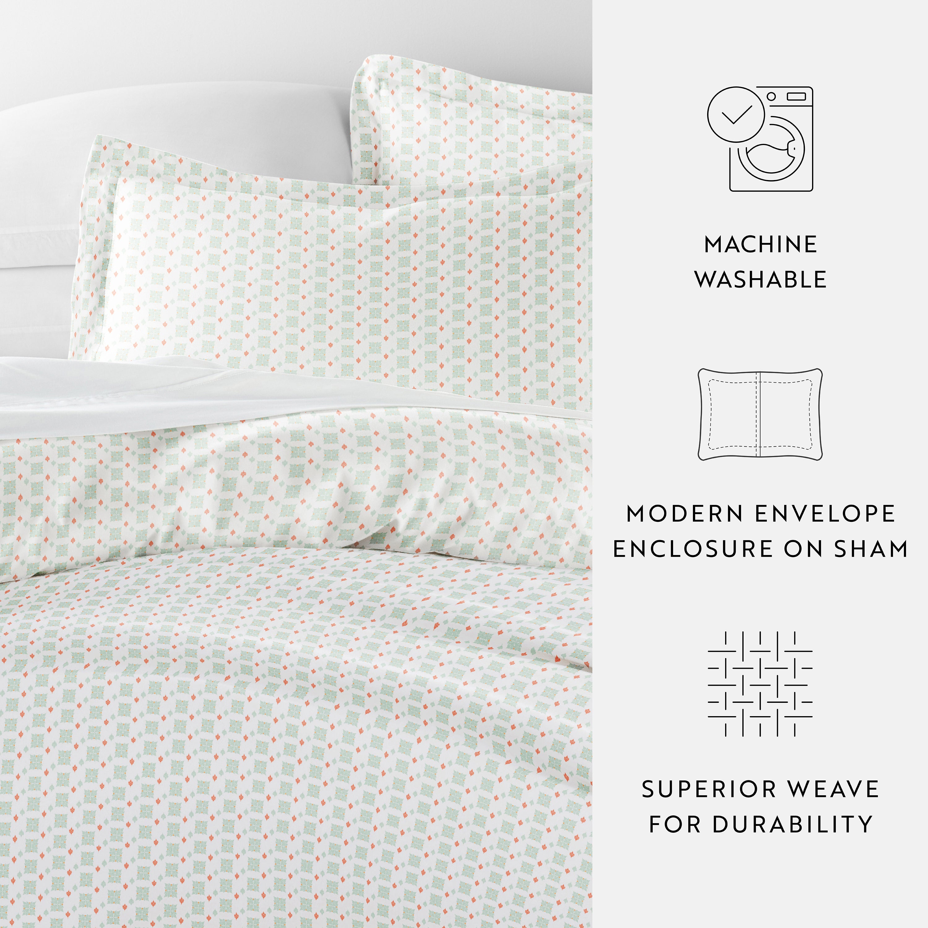 Lights in Blue Patterned Duvet Cover Set