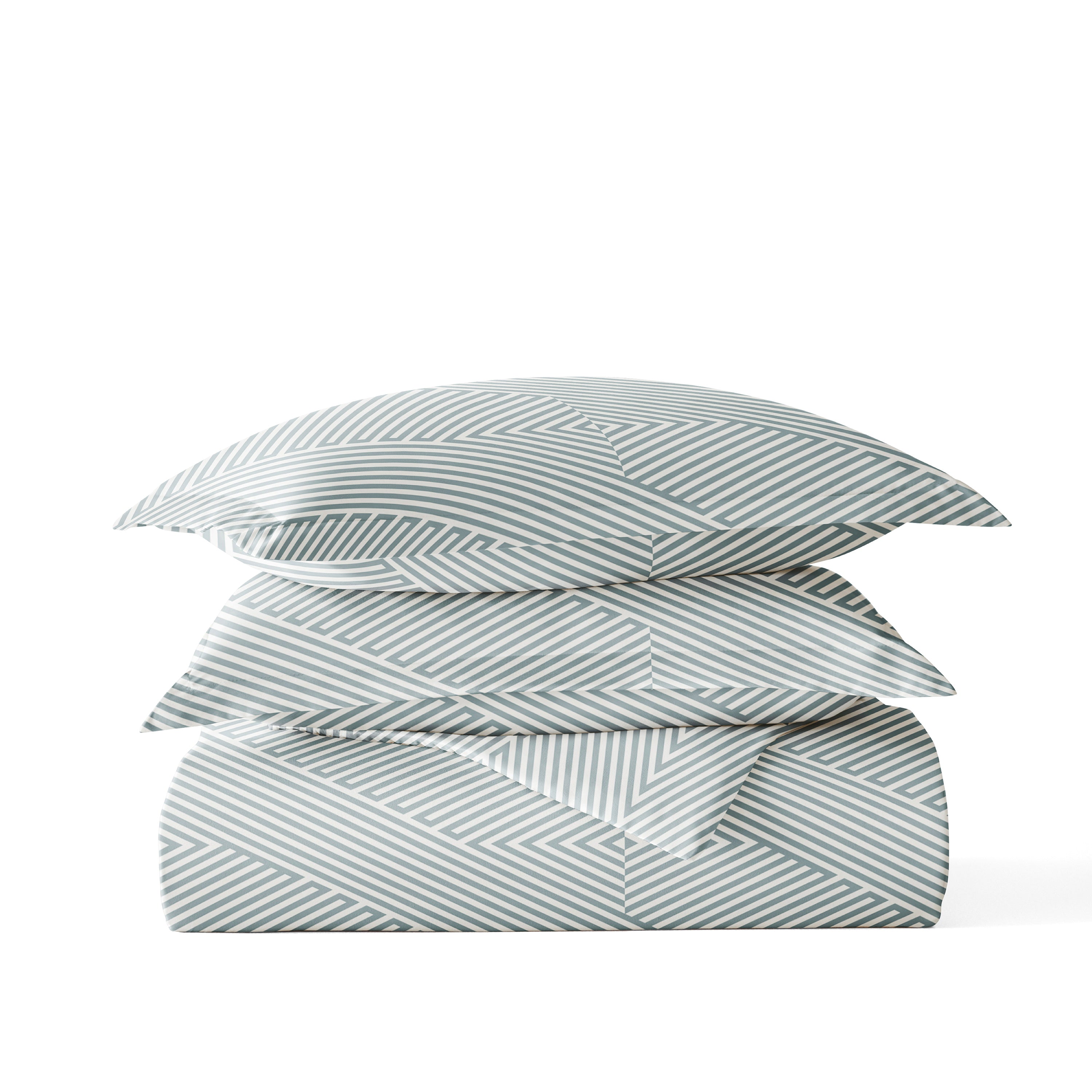 Modern Diagonal Patterned Duvet Cover Set