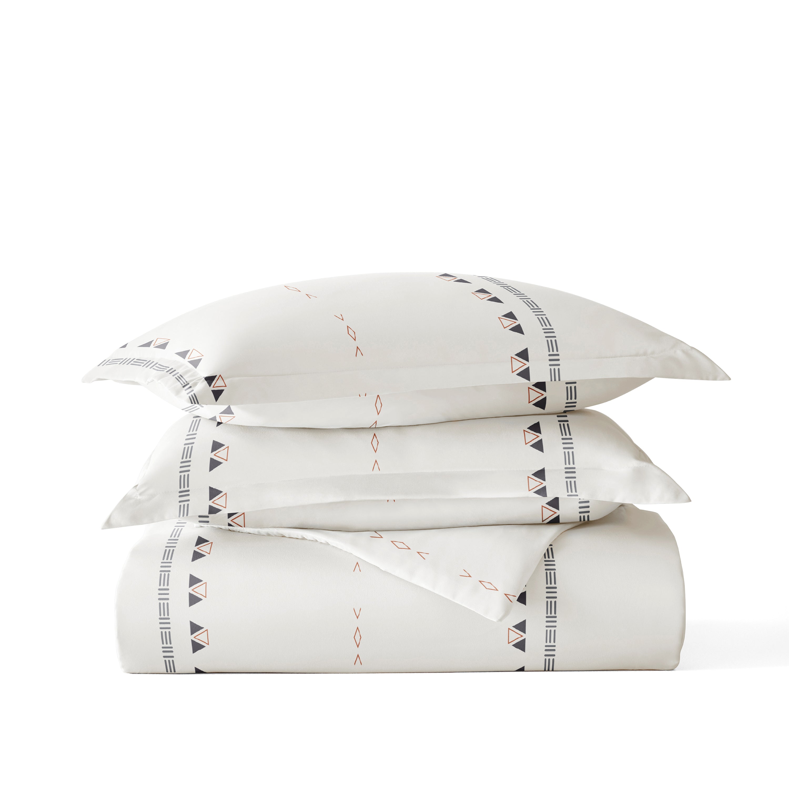 Natural Geo Lines Patterned Duvet Cover Set