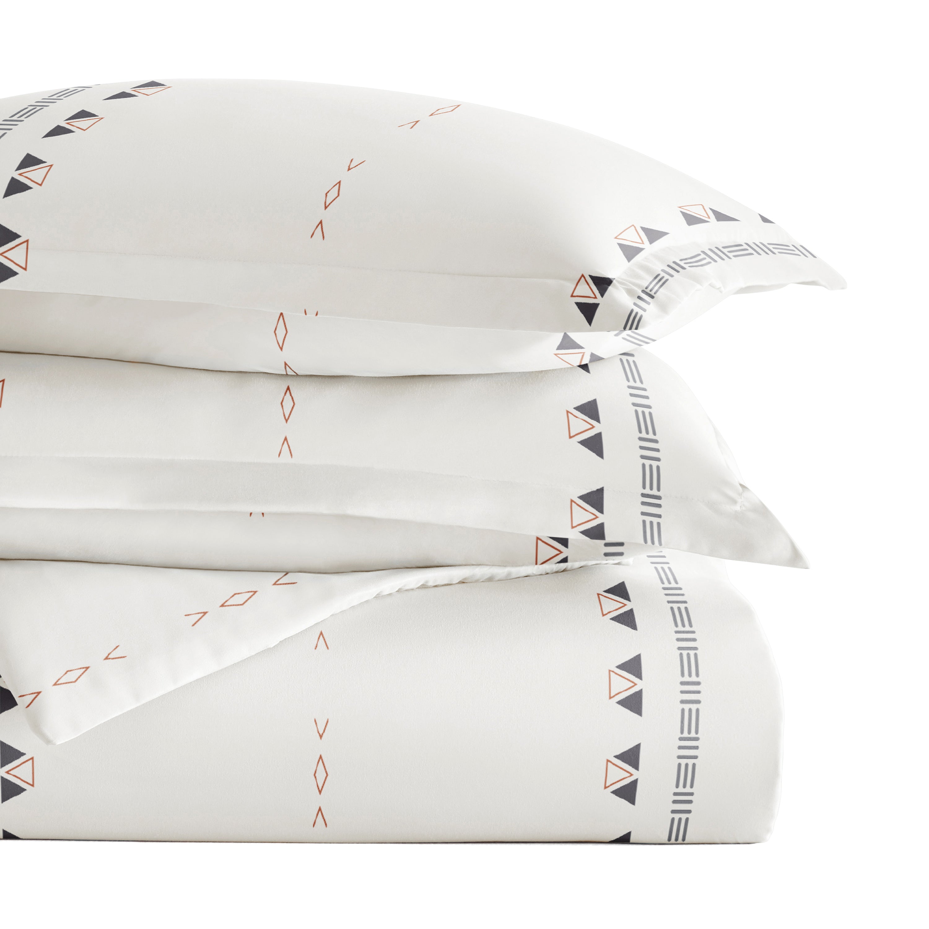 Natural Geo Lines Patterned Duvet Cover Set