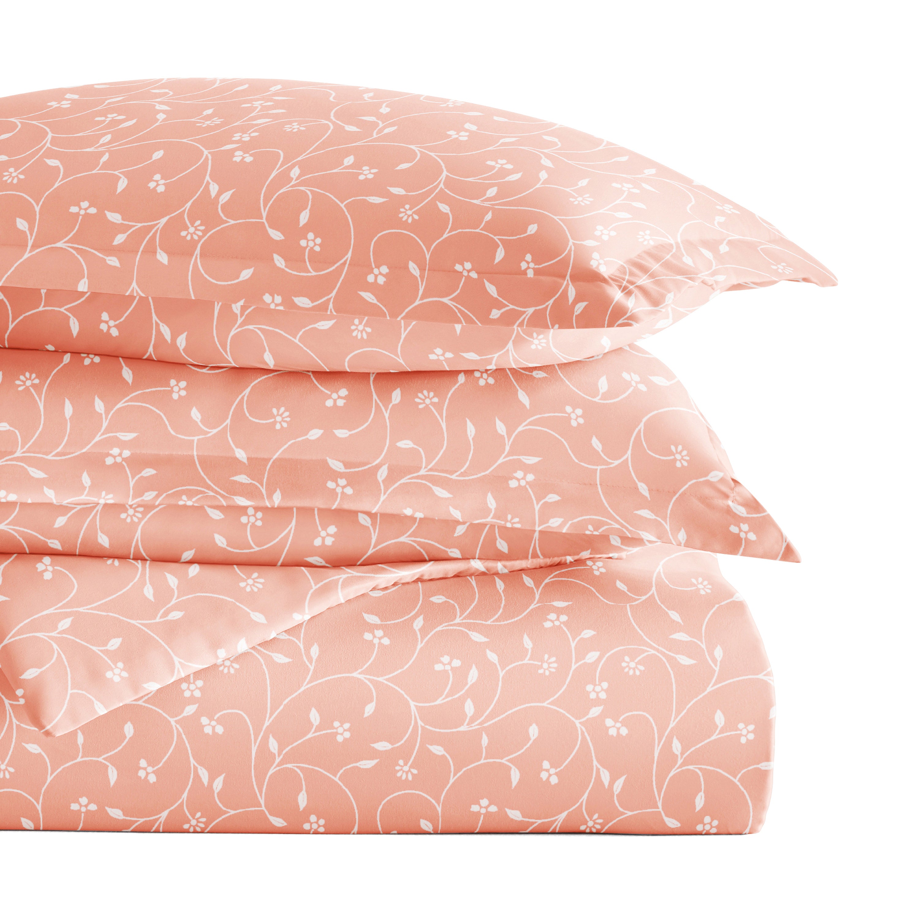Pink Buds Patterned Duvet Cover Set