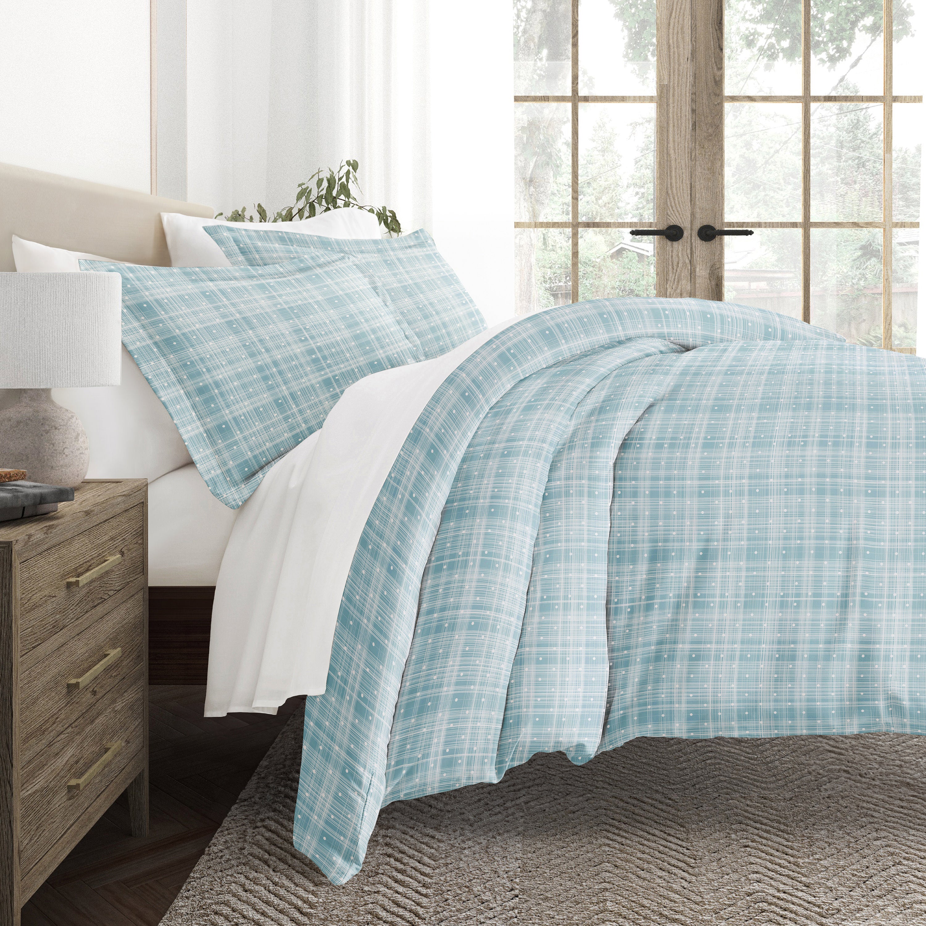 Polka Dot Patterned Duvet Cover Set