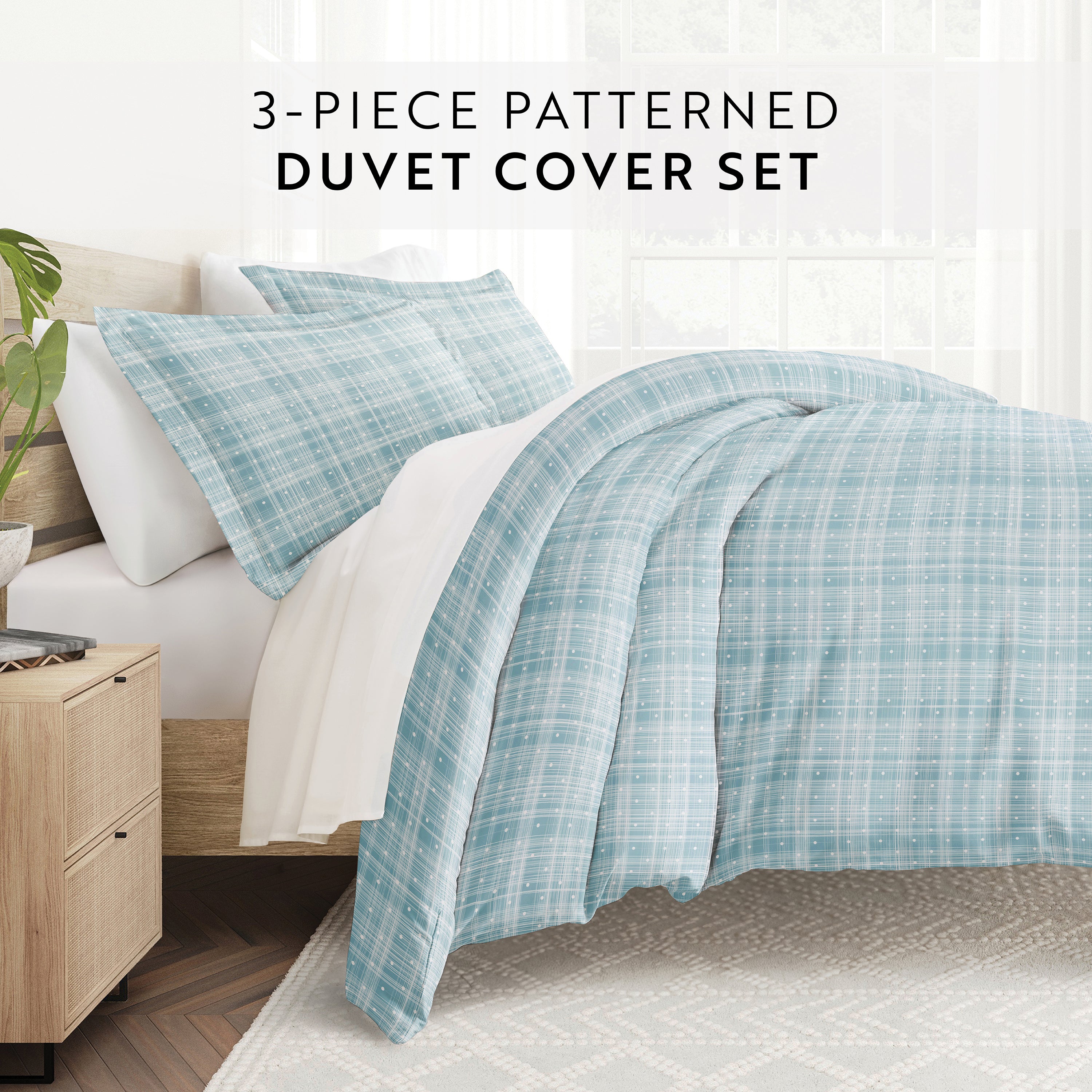 Polka Dot Patterned Duvet Cover Set