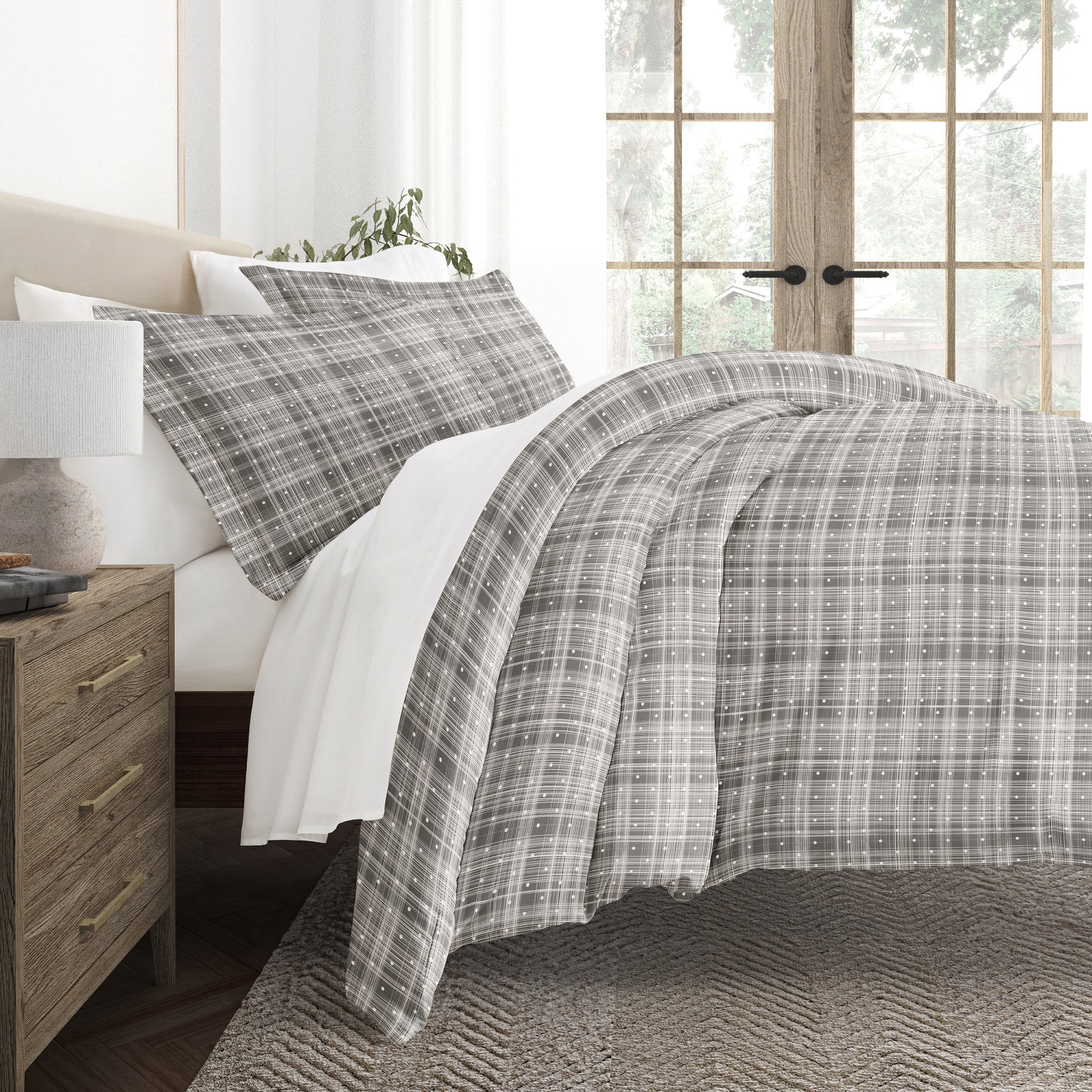Polka Dot Patterned Duvet Cover Set