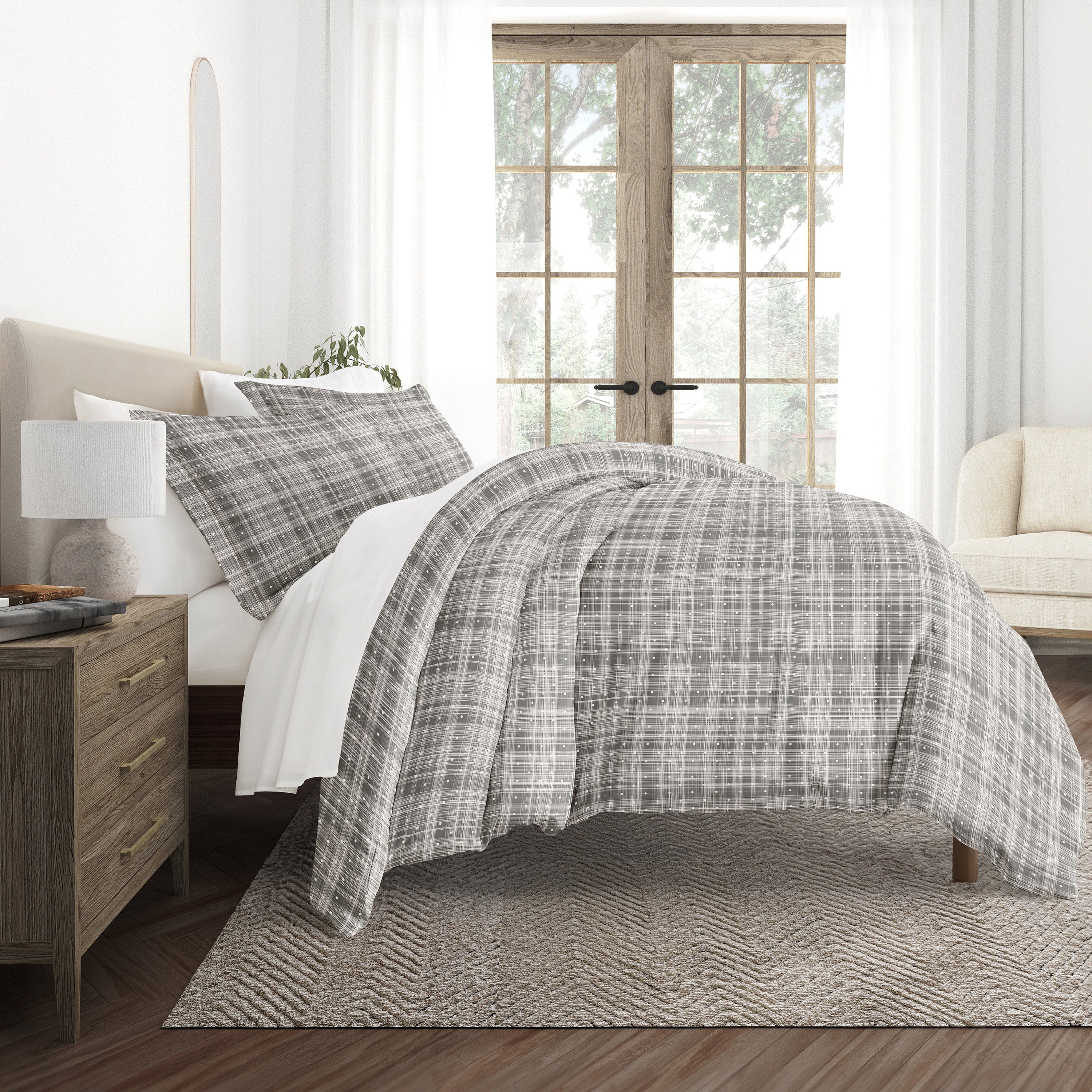 Polka Dot Patterned Duvet Cover Set