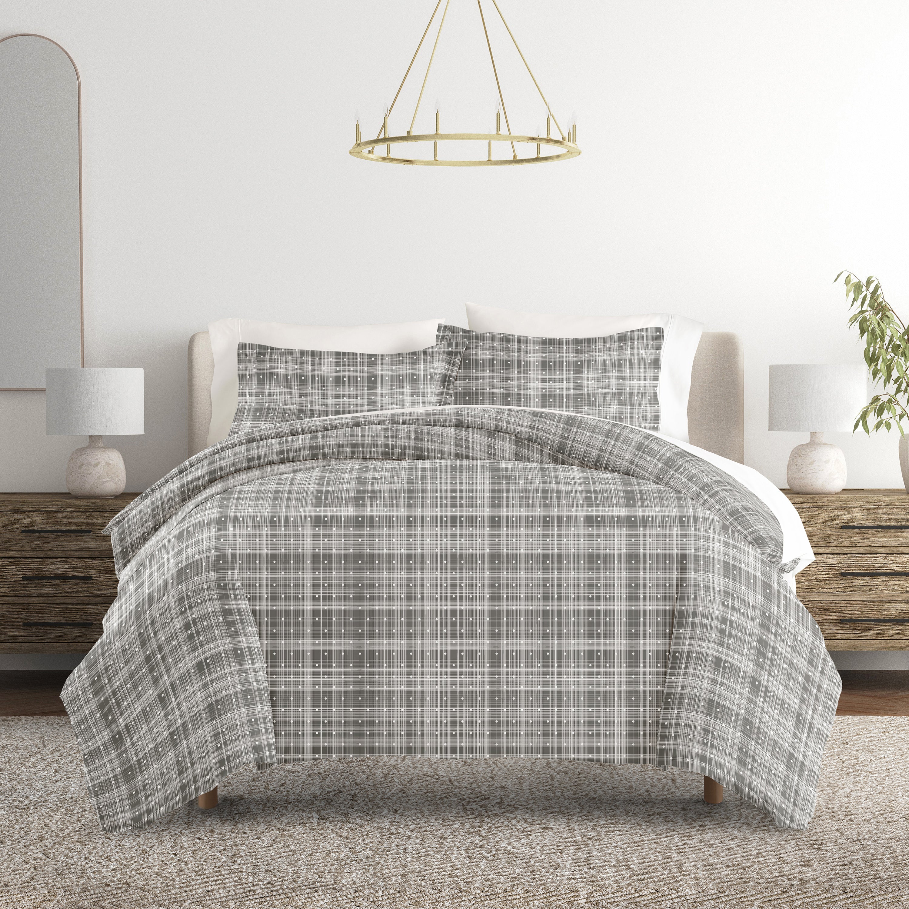 Polka Dot Patterned Duvet Cover Set