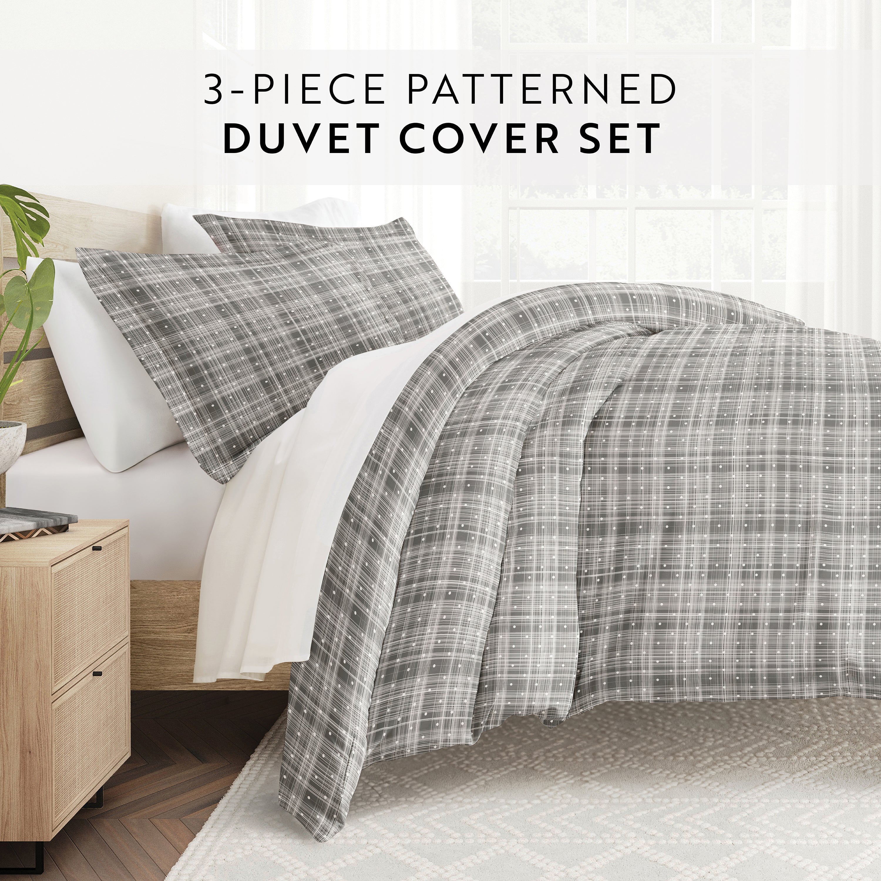 Polka Dot Patterned Duvet Cover Set