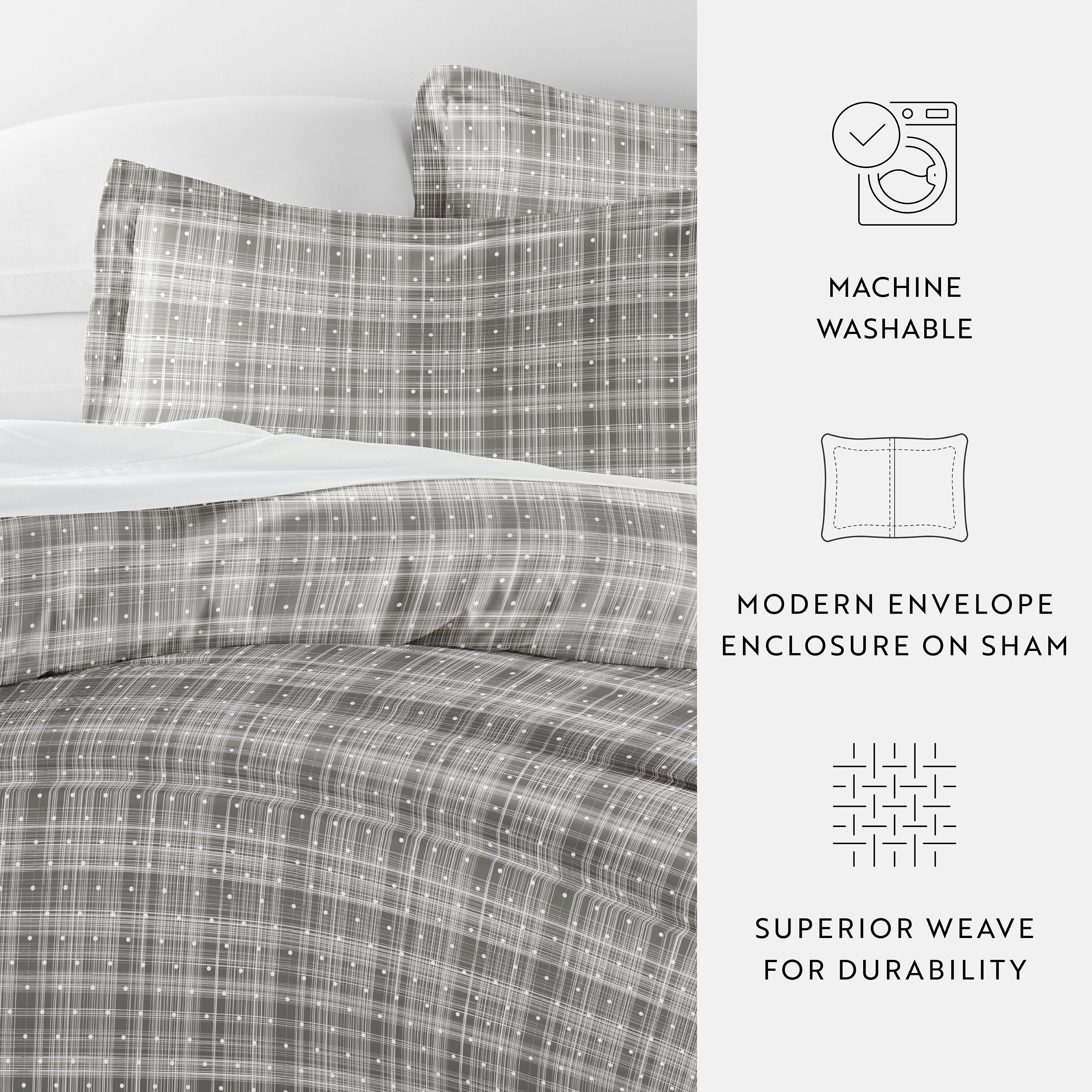 Polka Dot Patterned Duvet Cover Set