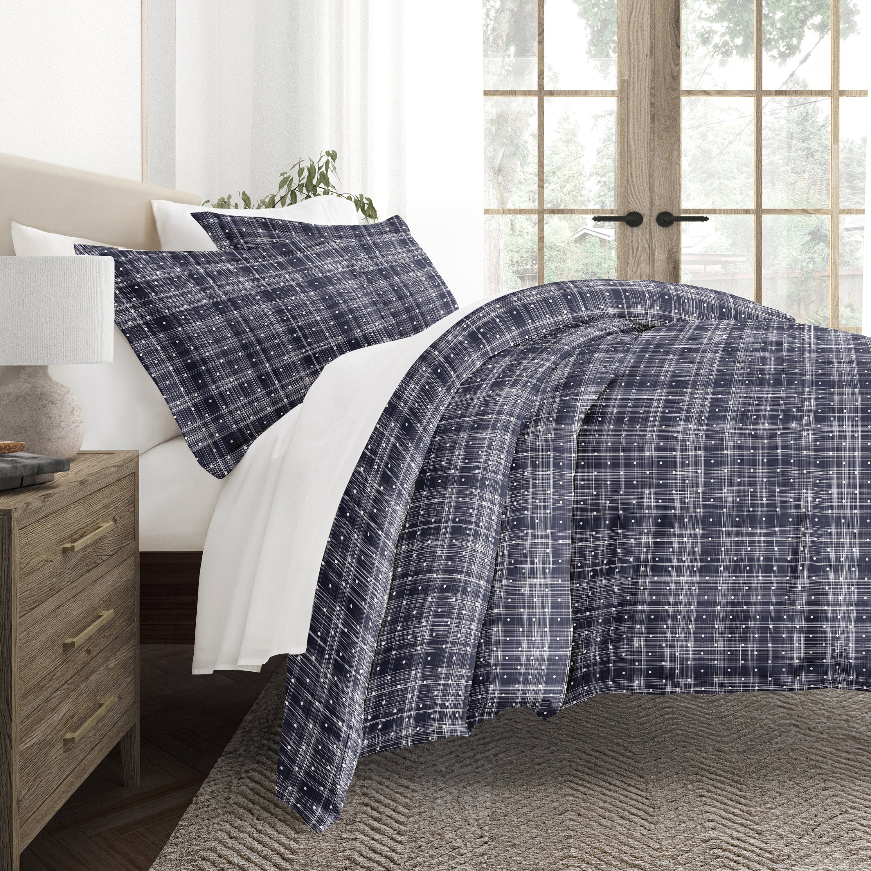 Polka Dot Patterned Duvet Cover Set