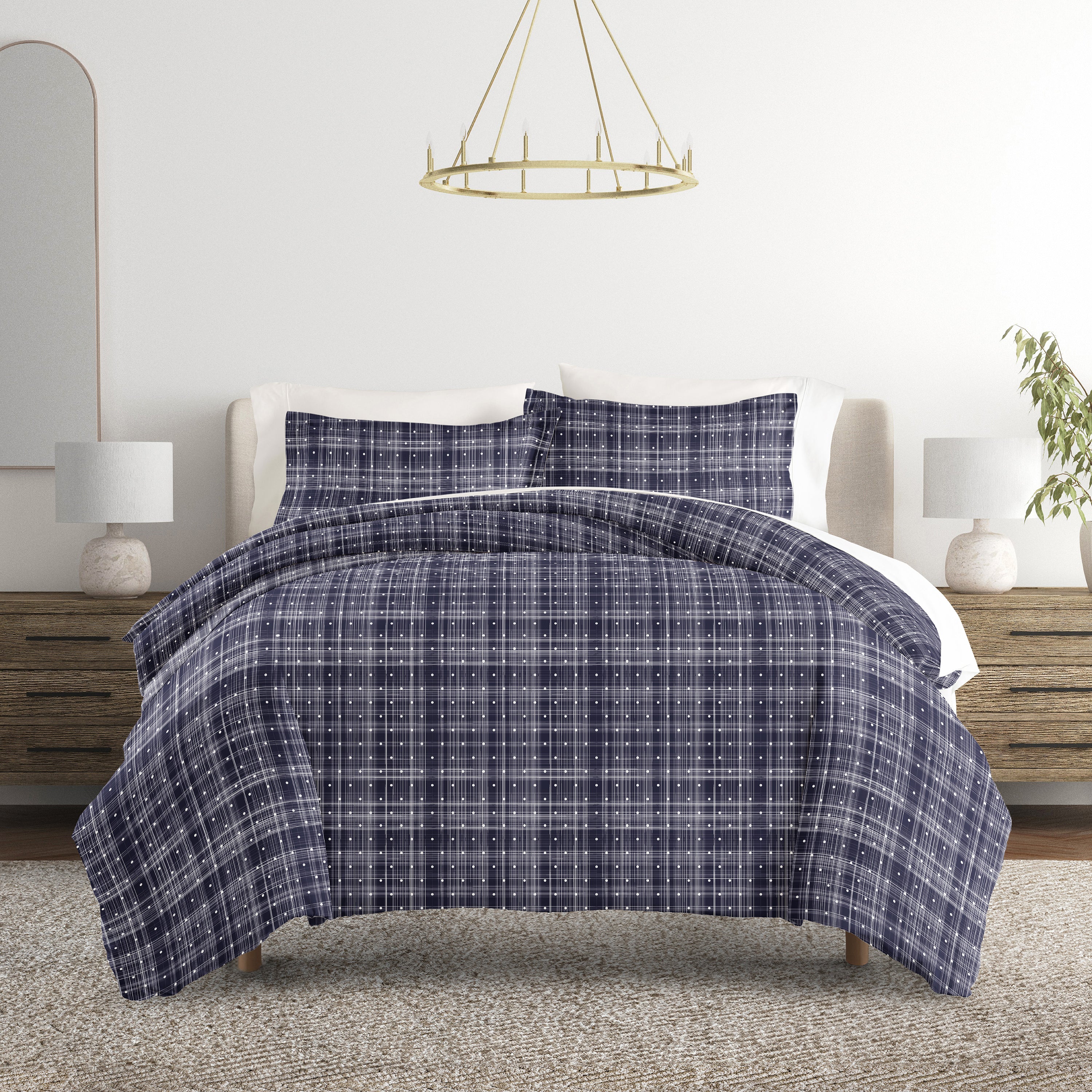 Polka Dot Patterned Duvet Cover Set
