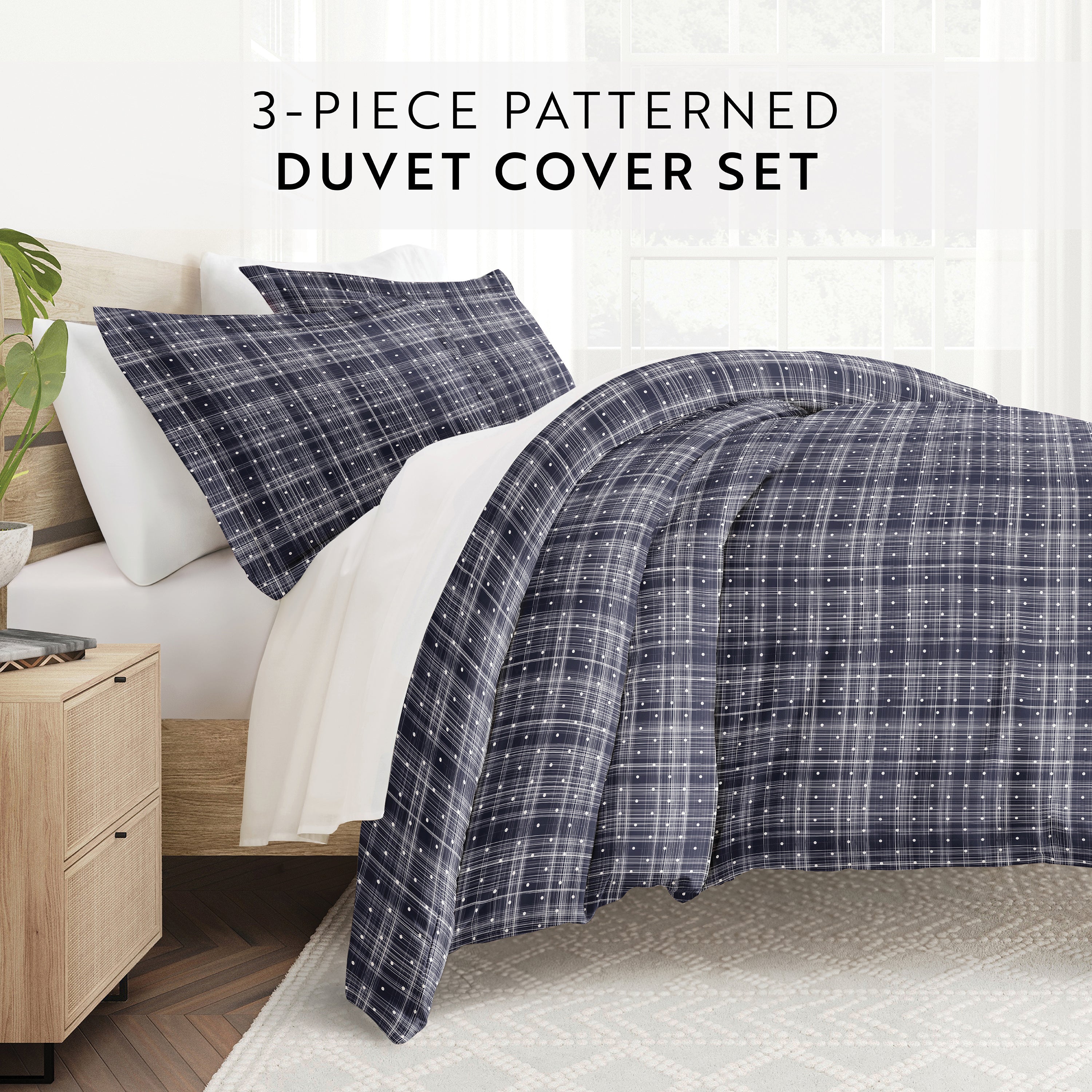 Polka Dot Patterned Duvet Cover Set