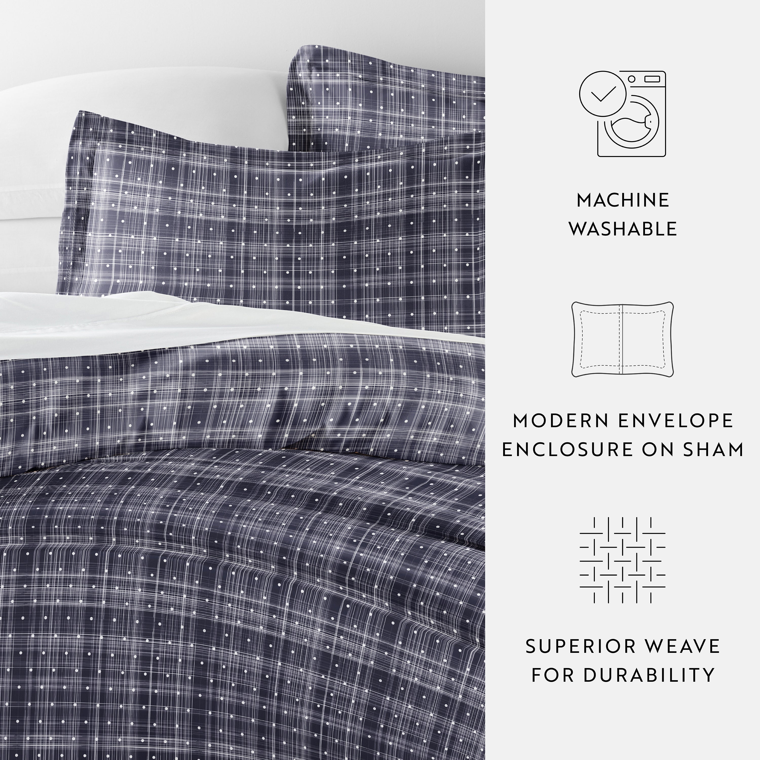 Polka Dot Patterned Duvet Cover Set