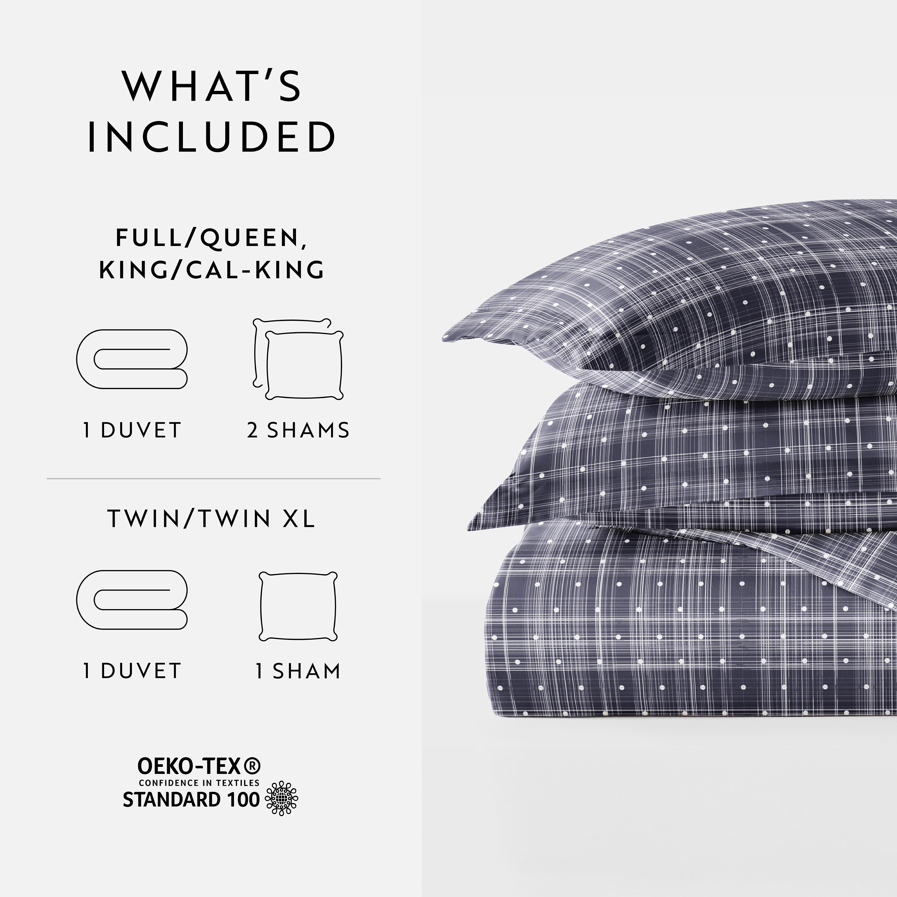 Polka Dot Patterned Duvet Cover Set