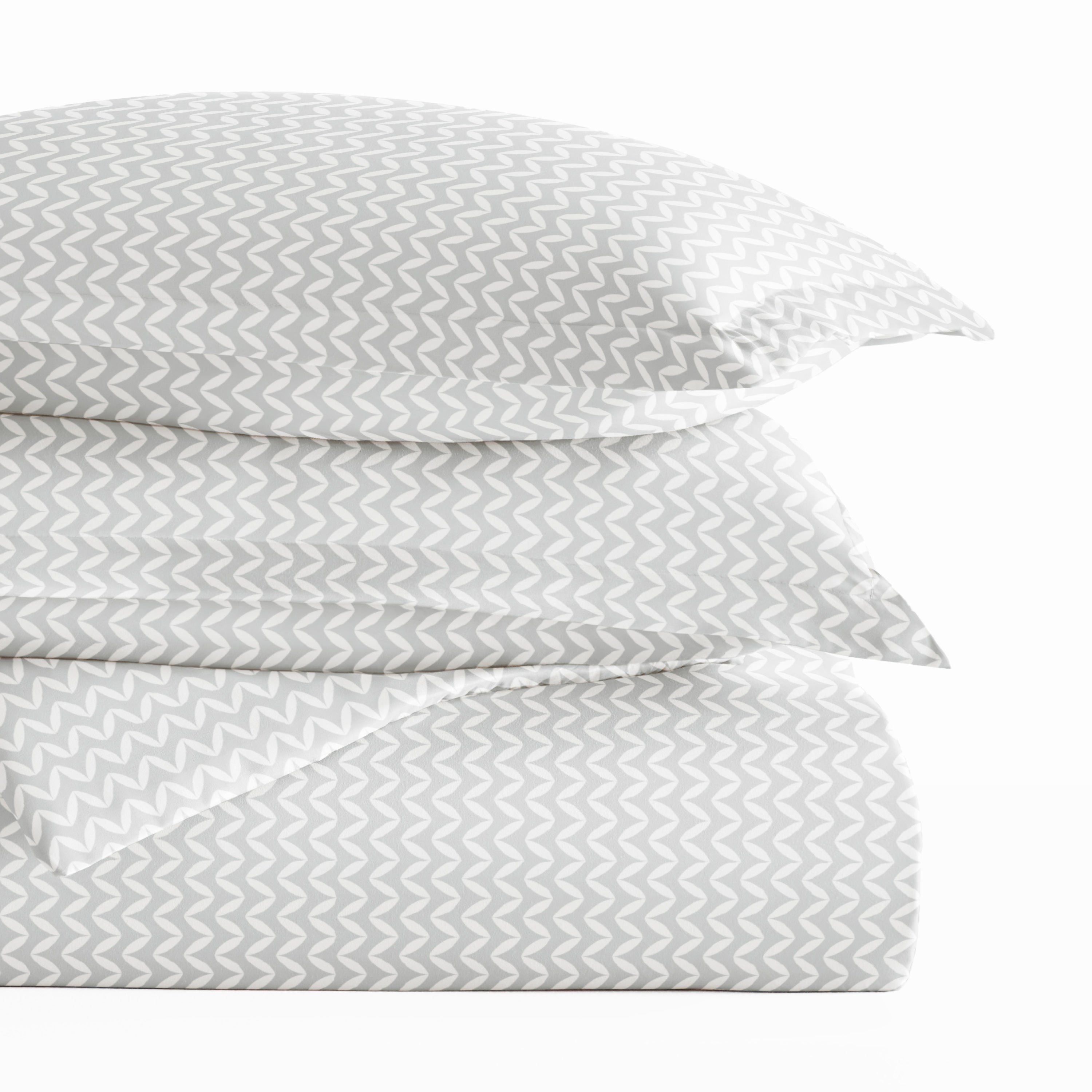 Puffed Chevron Patterned Duvet Cover Set