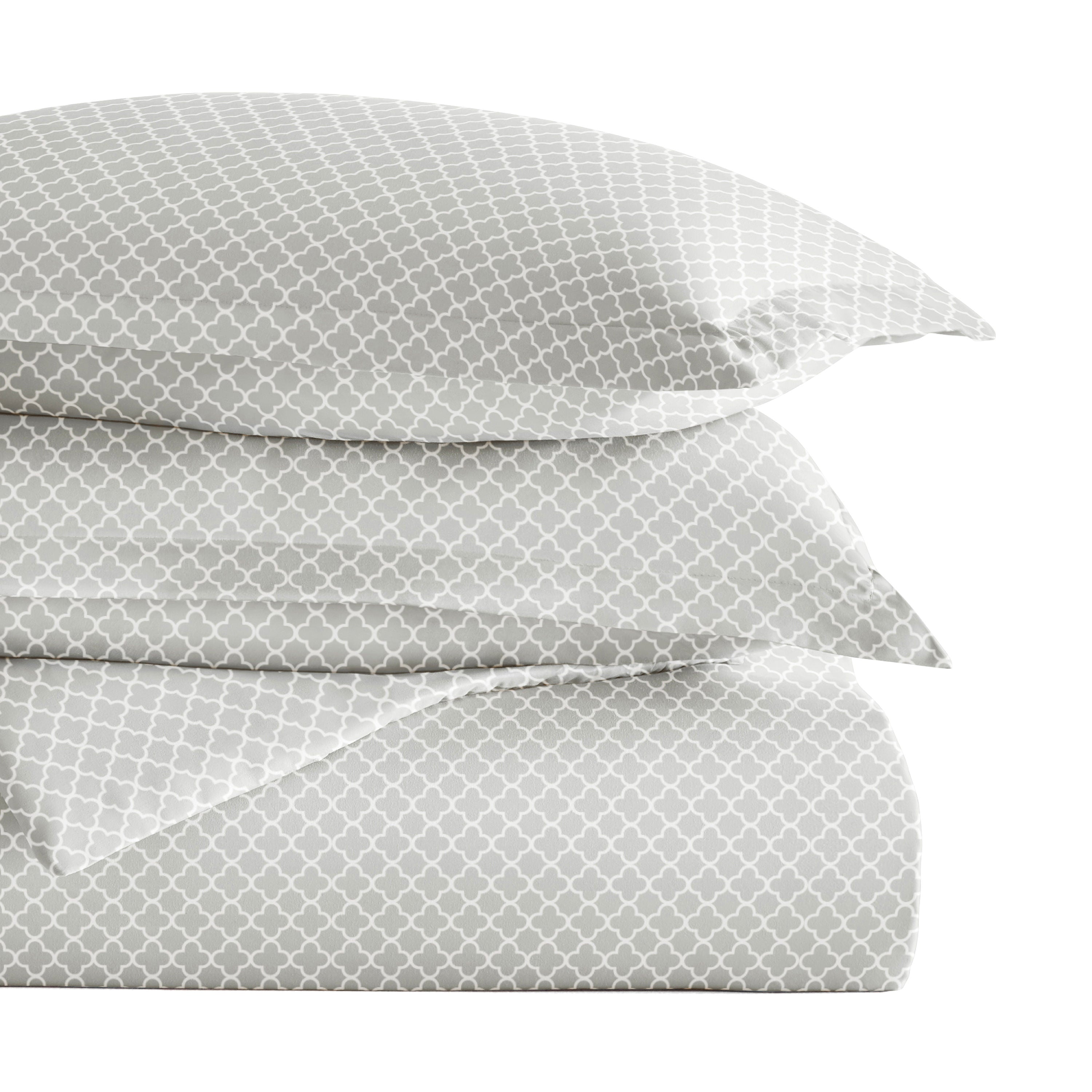 Quatrefoil Patterned Duvet Cover Set