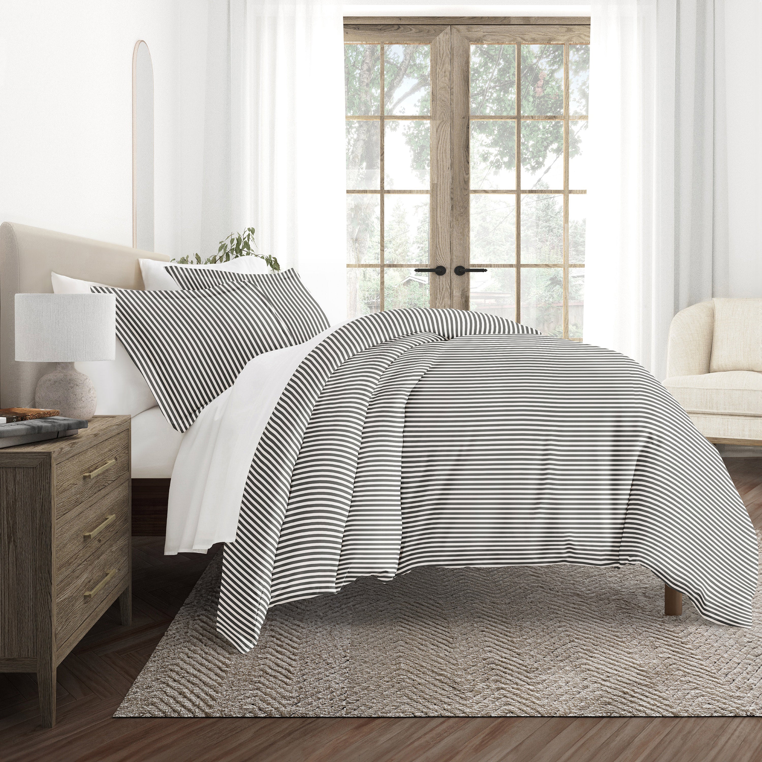 Ribbon Patterned Duvet Cover Set