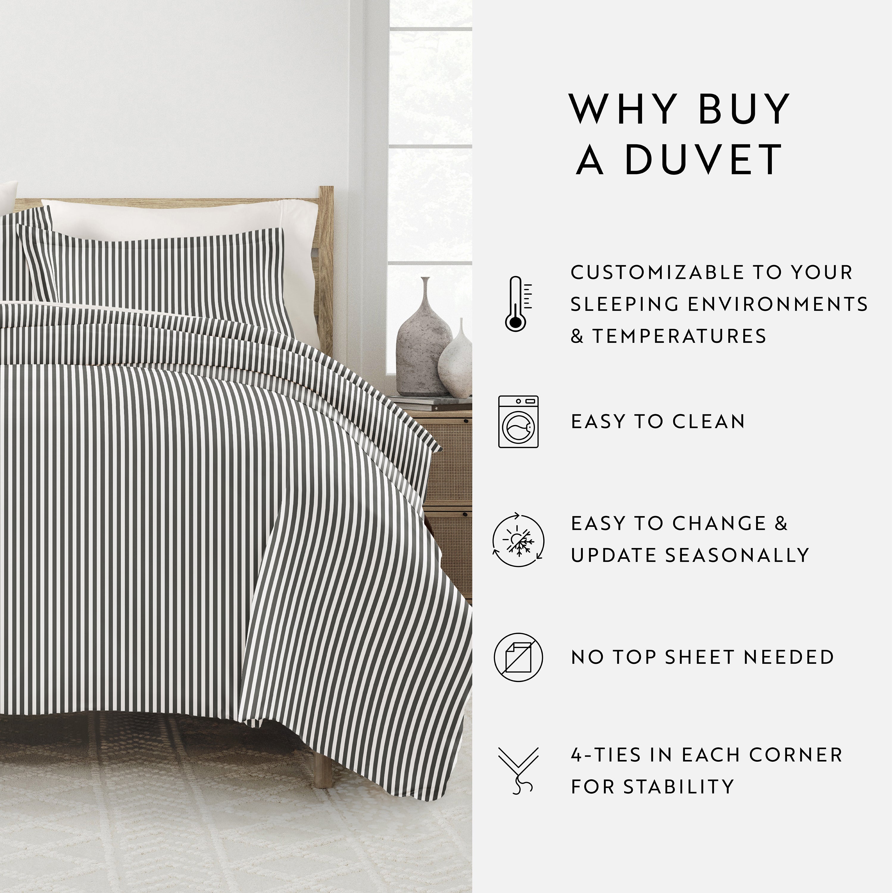 Ribbon Patterned Duvet Cover Set
