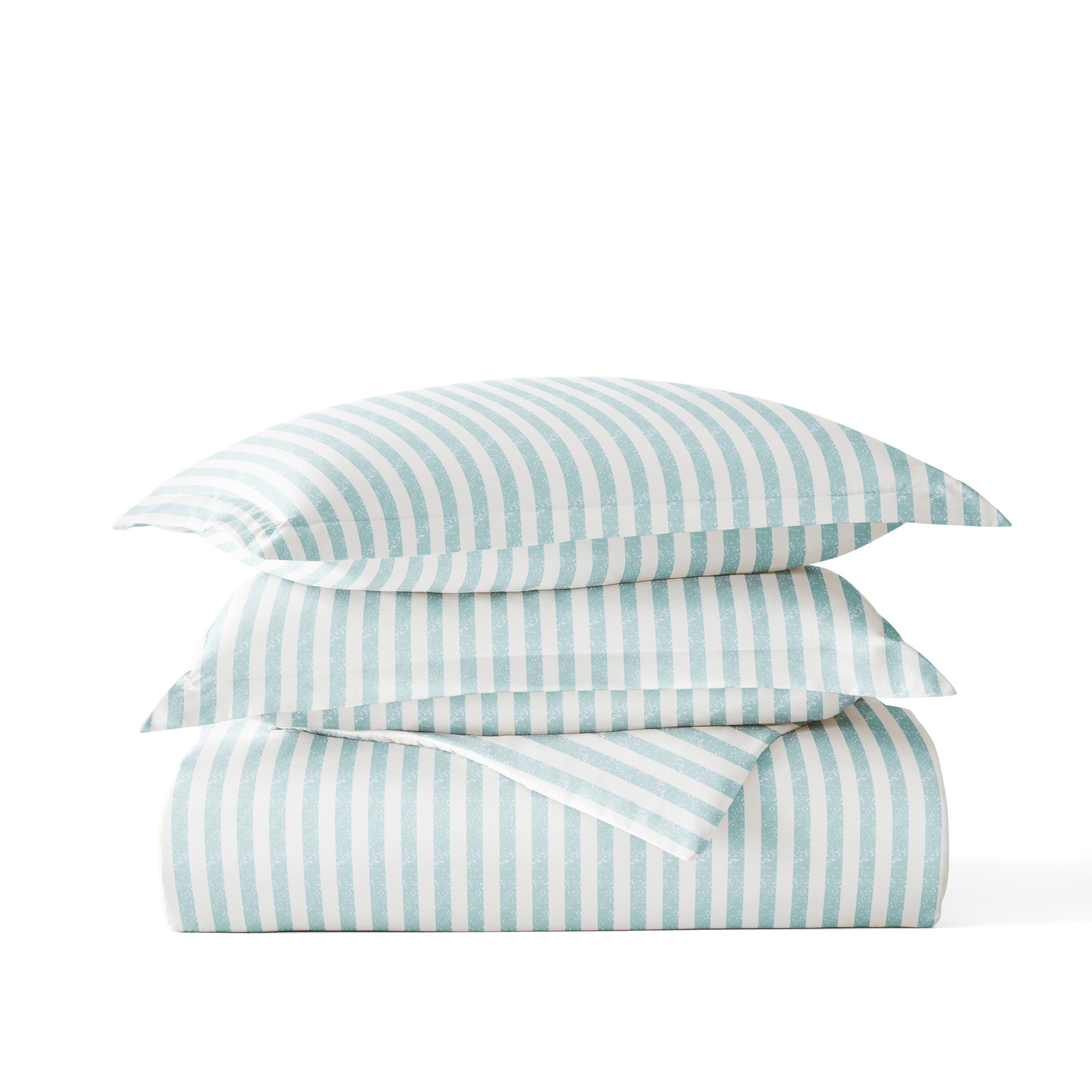 Puffed Rugged Stripes Patterned Duvet Cover Set