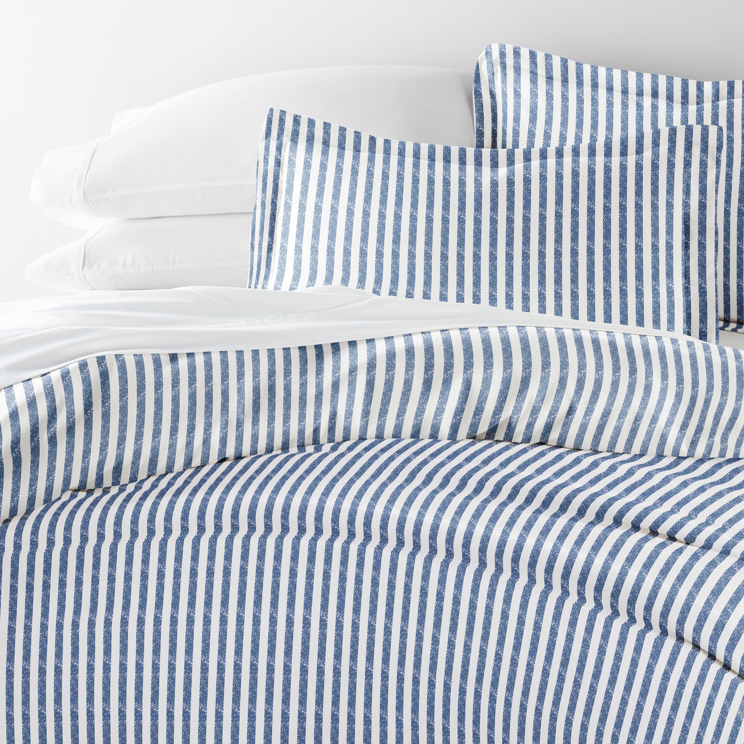 Puffed Rugged Stripes Patterned Duvet Cover Set