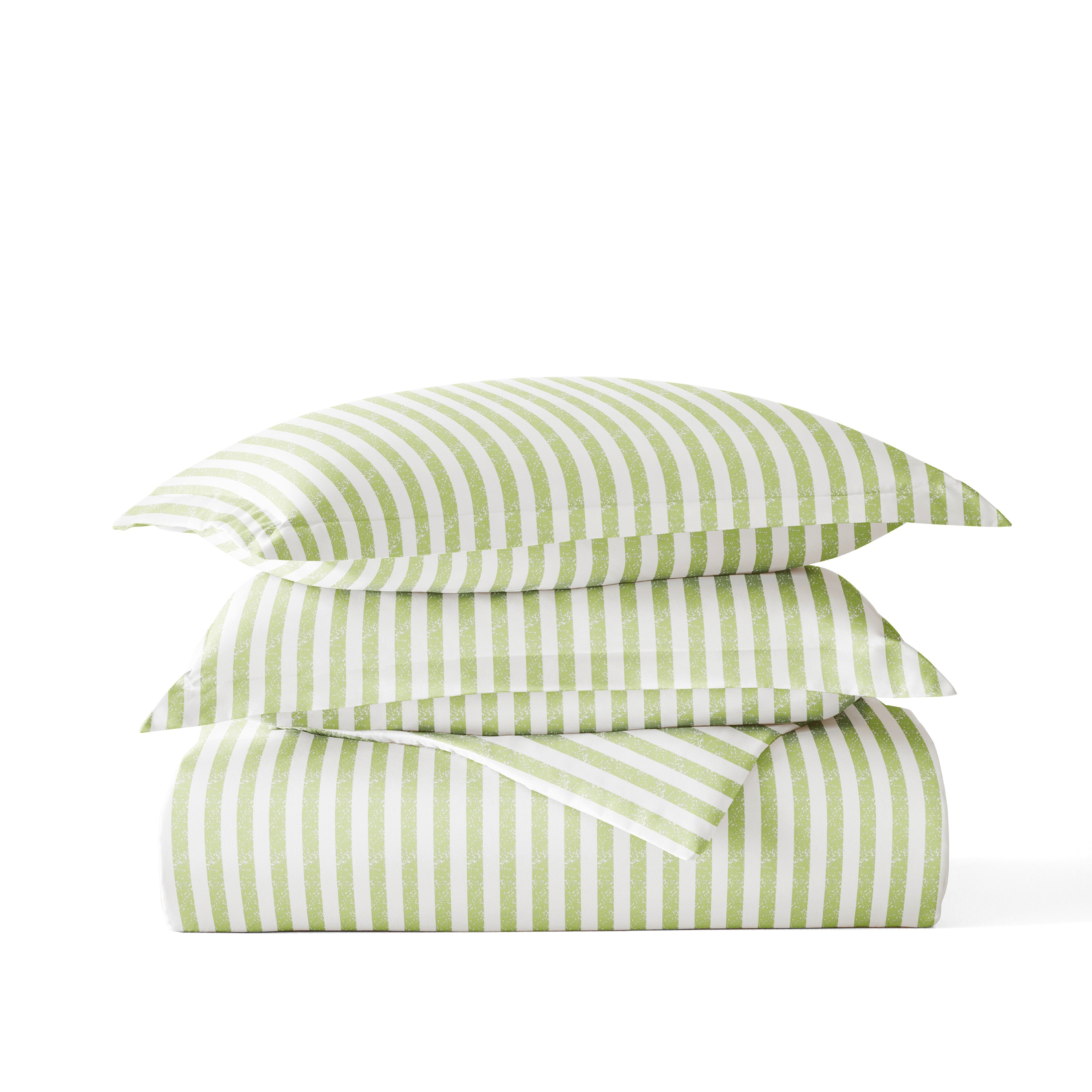 Puffed Rugged Stripes Patterned Duvet Cover Set