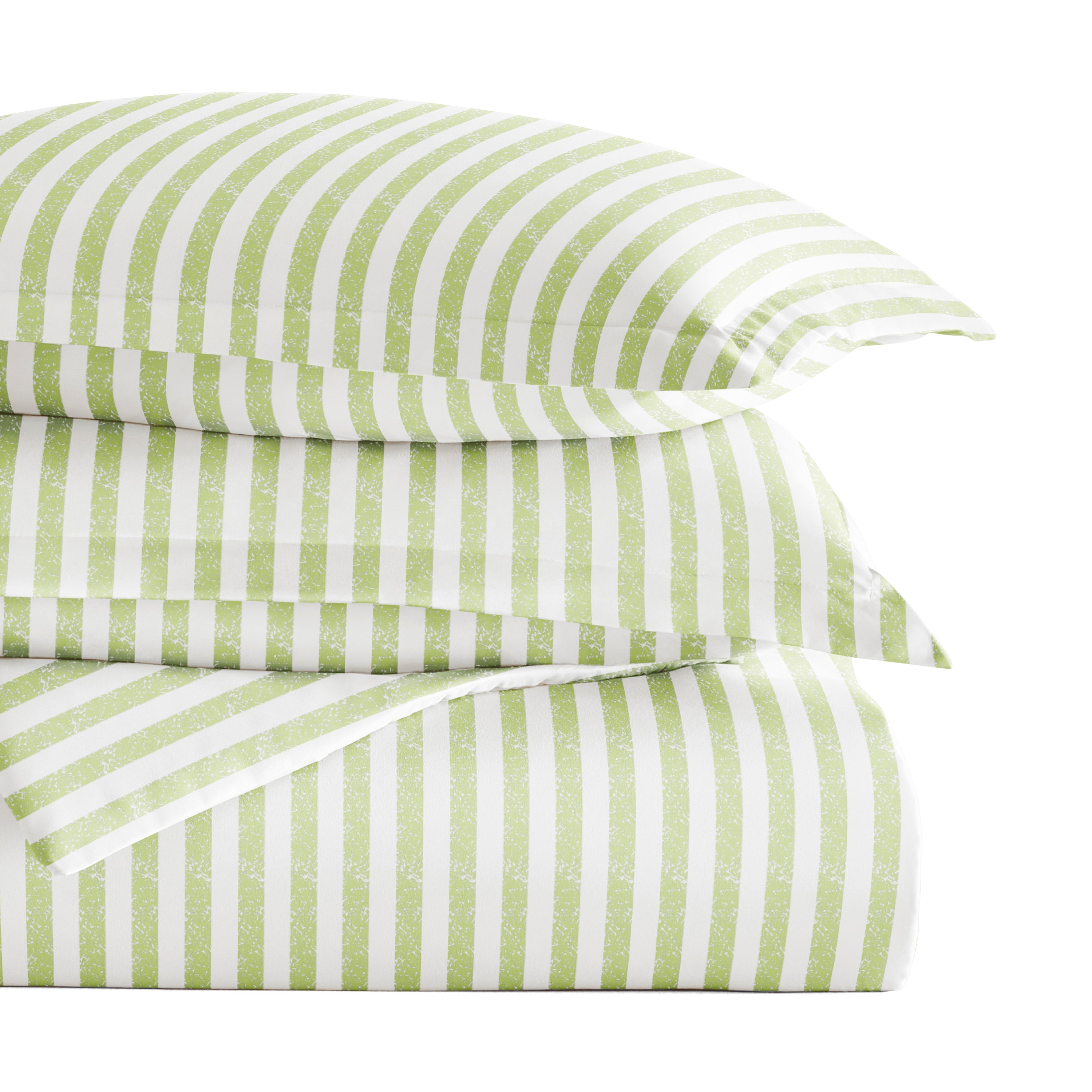 Puffed Rugged Stripes Patterned Duvet Cover Set