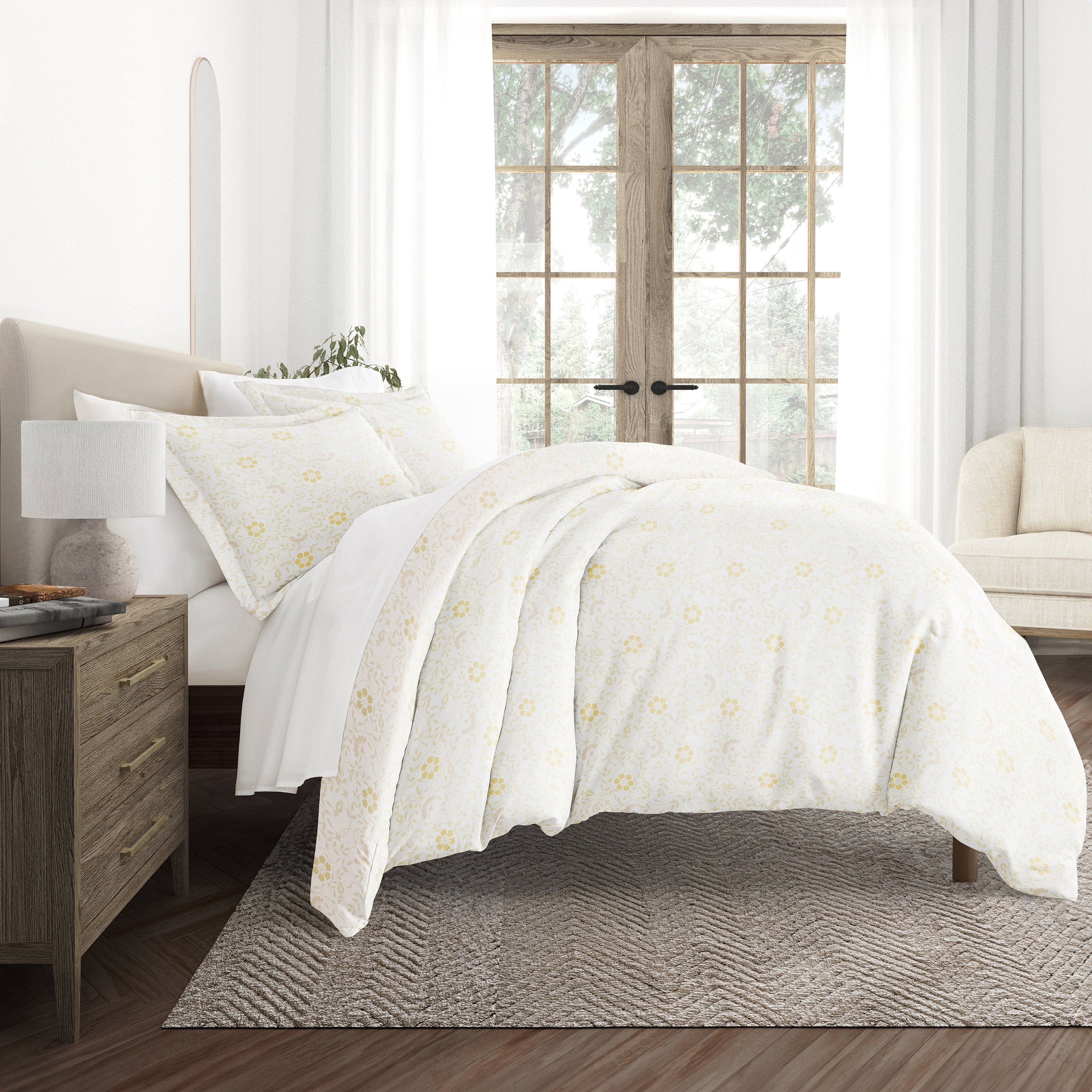 Spring Vines Patterned Duvet Cover Set