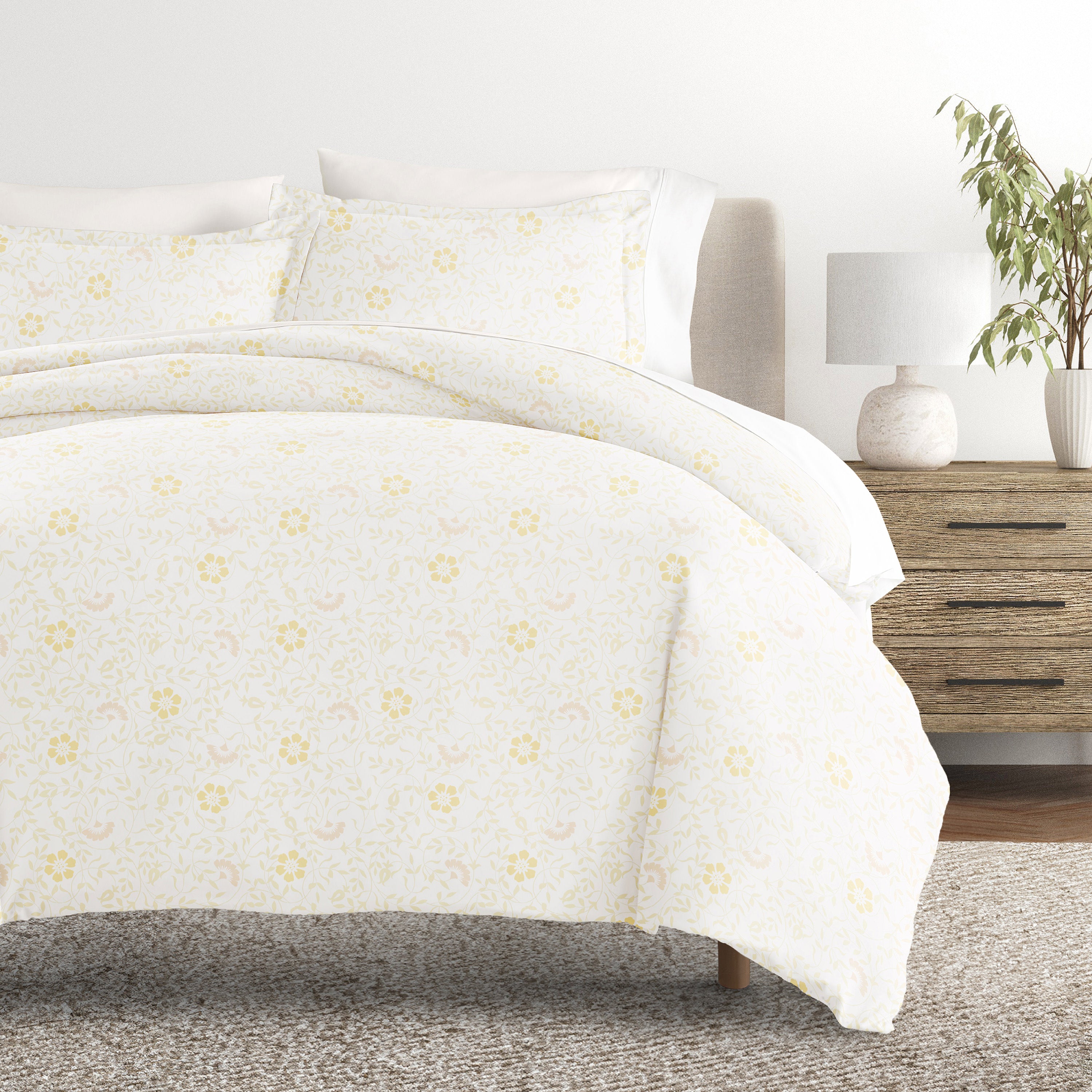 Spring Vines Patterned Duvet Cover Set